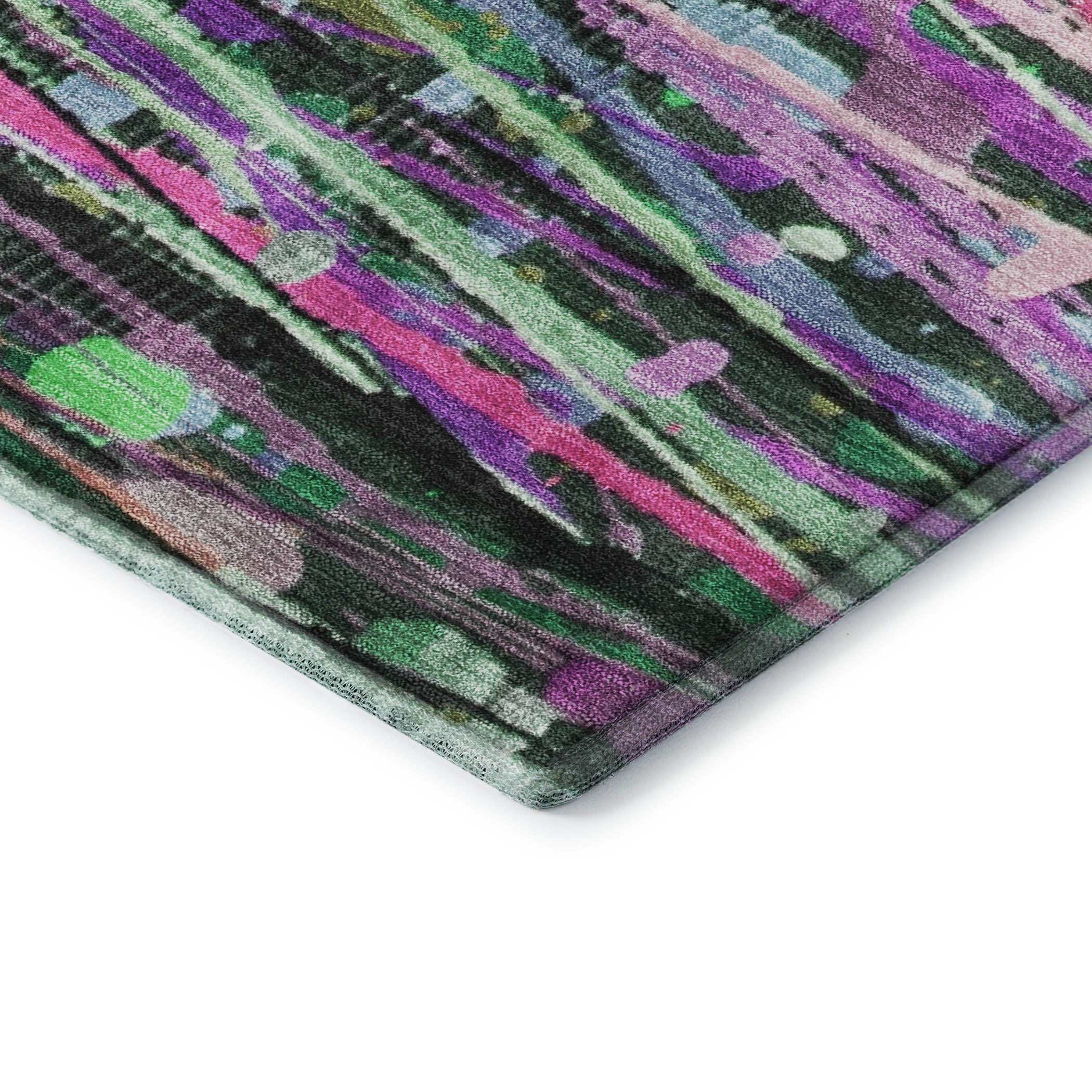 Luang Prabang Machine Washable Transitional Pink Rug 1'8" x 2'6" #shape_Rectangle