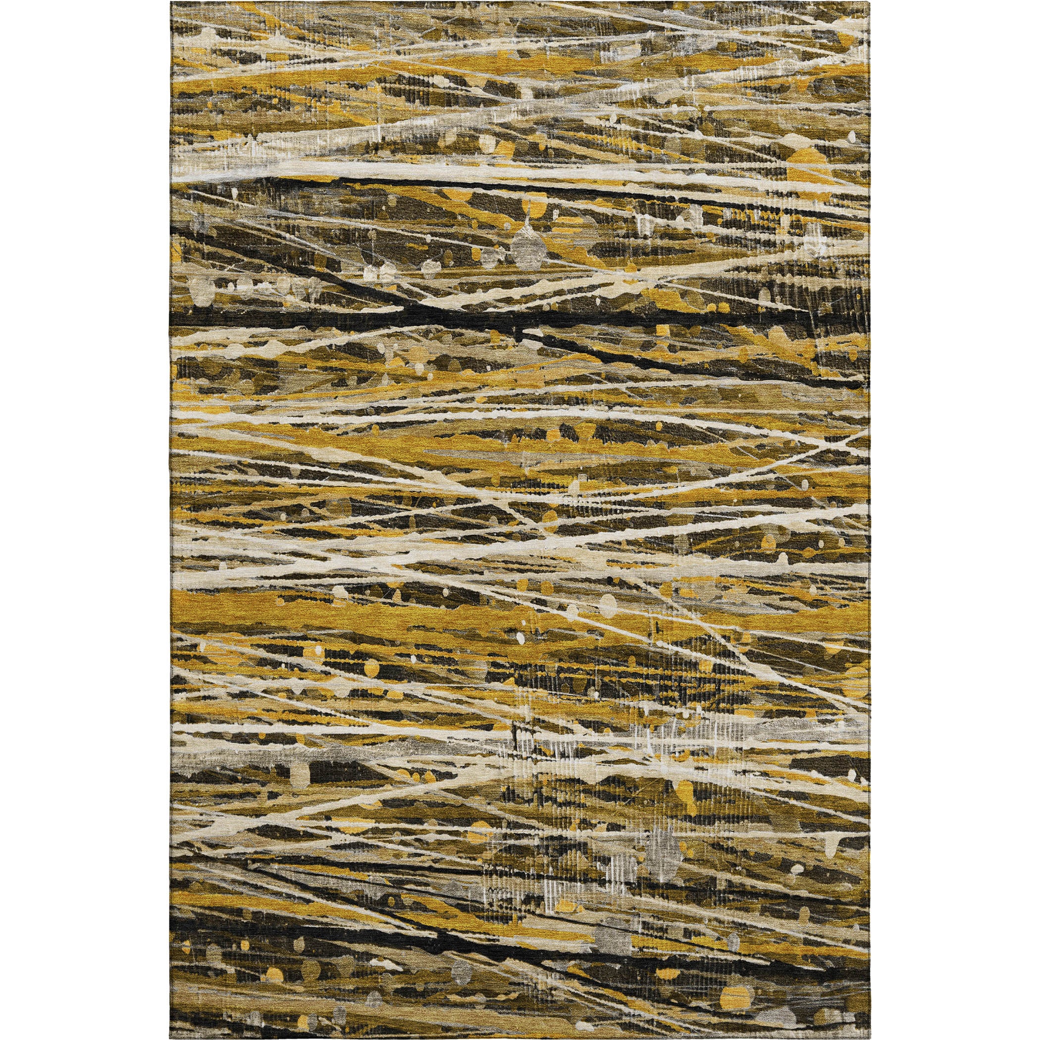 Cusco Machine Washable Transitional Brown Rug 2'6" x 3'10" #shape_Rectangle