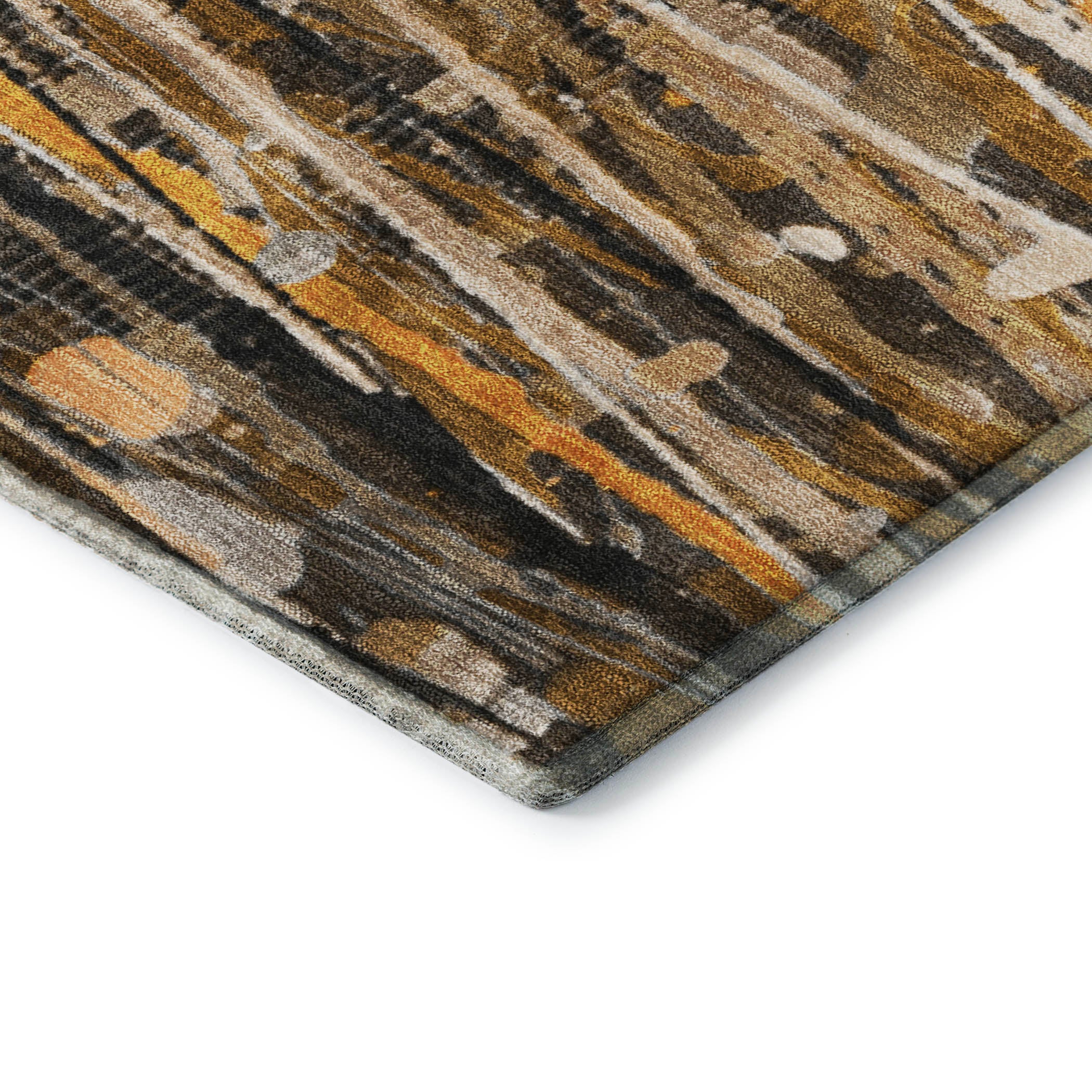 Cusco Machine Washable Transitional Copper Orange Rug 1'8" x 2'6" #shape_Rectangle