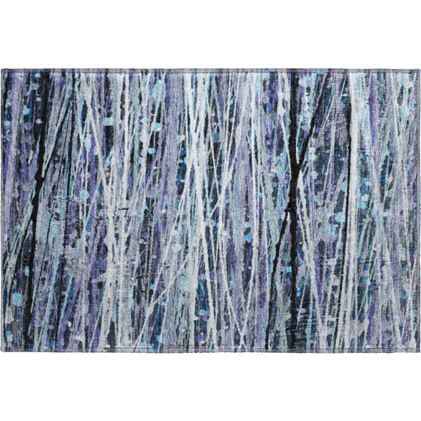 Cusco Machine Washable Transitional Purple Rug 1'8" x 2'6"