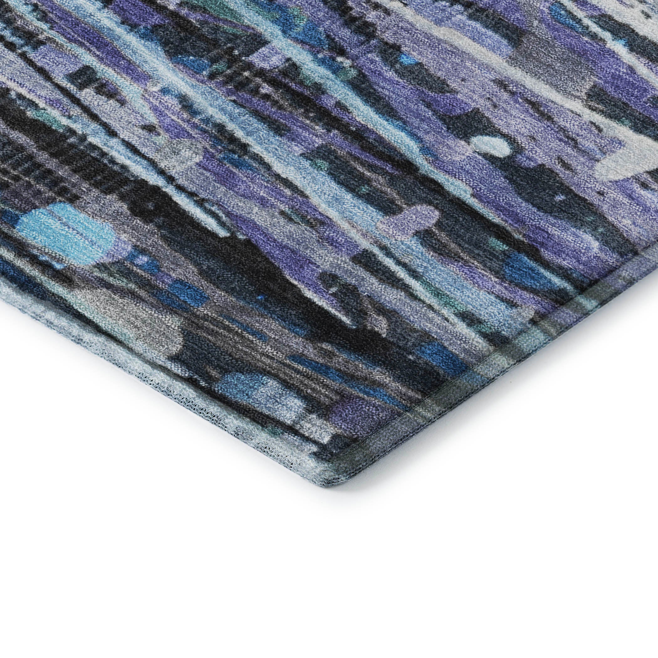 Cusco Machine Washable Transitional Purple Rug 1'8" x 2'6" #shape_Rectangle
