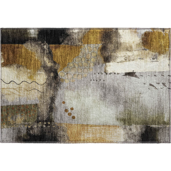 Cusco Machine Washable Transitional Chocolate Brown Rug 1'8" x 2'6"
