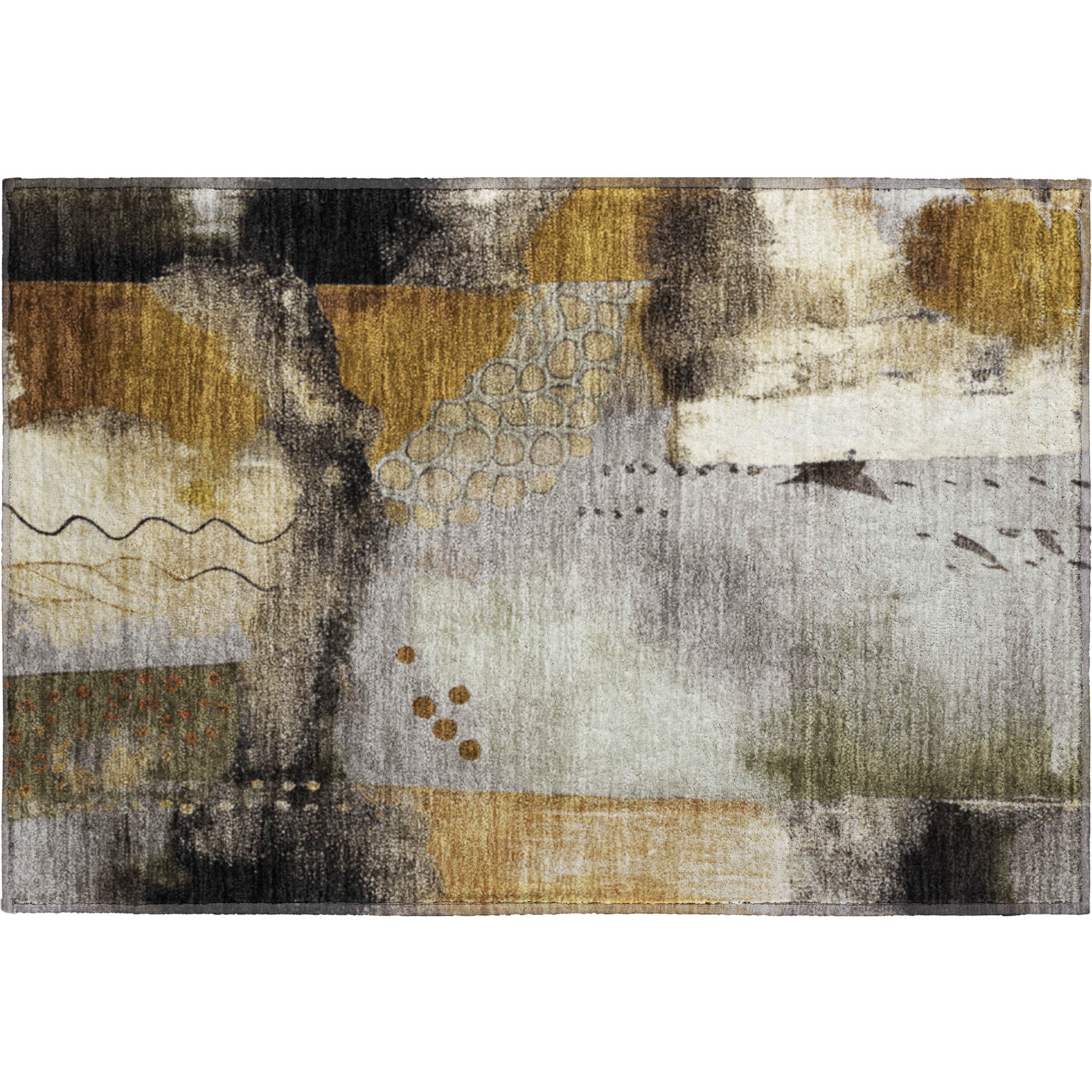Cusco Machine Washable Transitional Chocolate Brown Rug 1'8" x 2'6" #shape_Rectangle