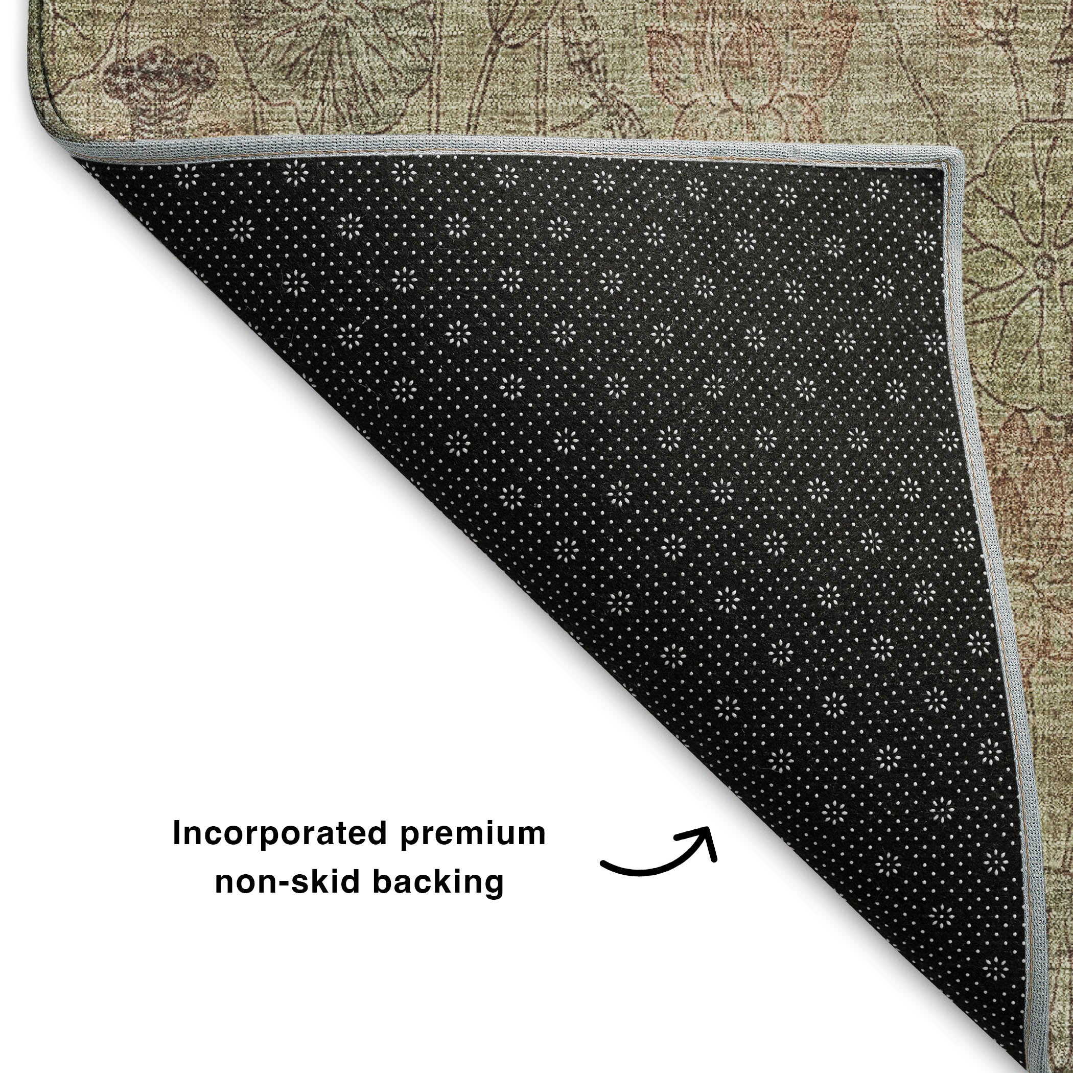 Sintra Machine Washable Transitional Brown Rug 1'8" x 2'6" #shape_Rectangle