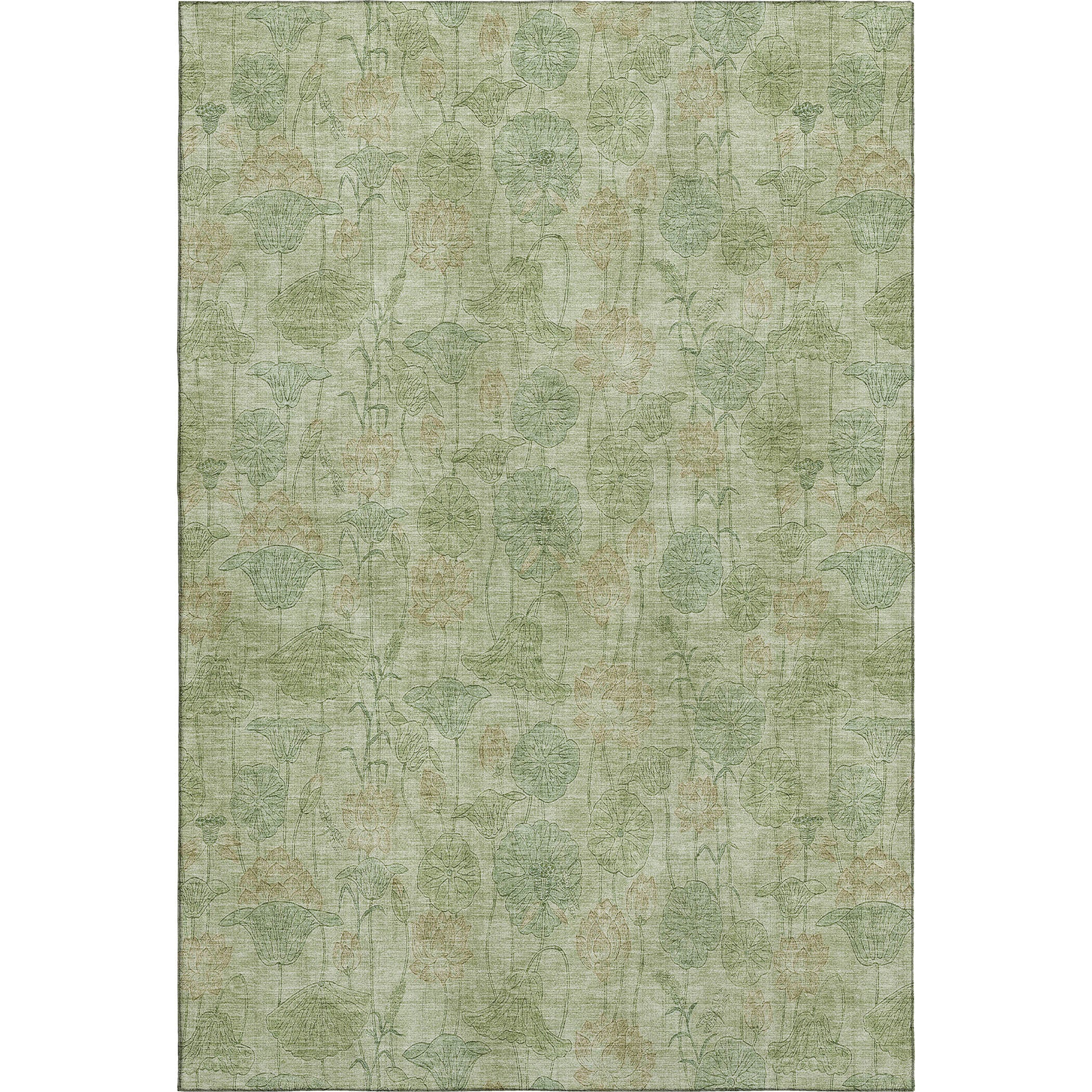 Sintra Machine Washable Transitional Sage Green Rug 2'6" x 3'10" #shape_Rectangle