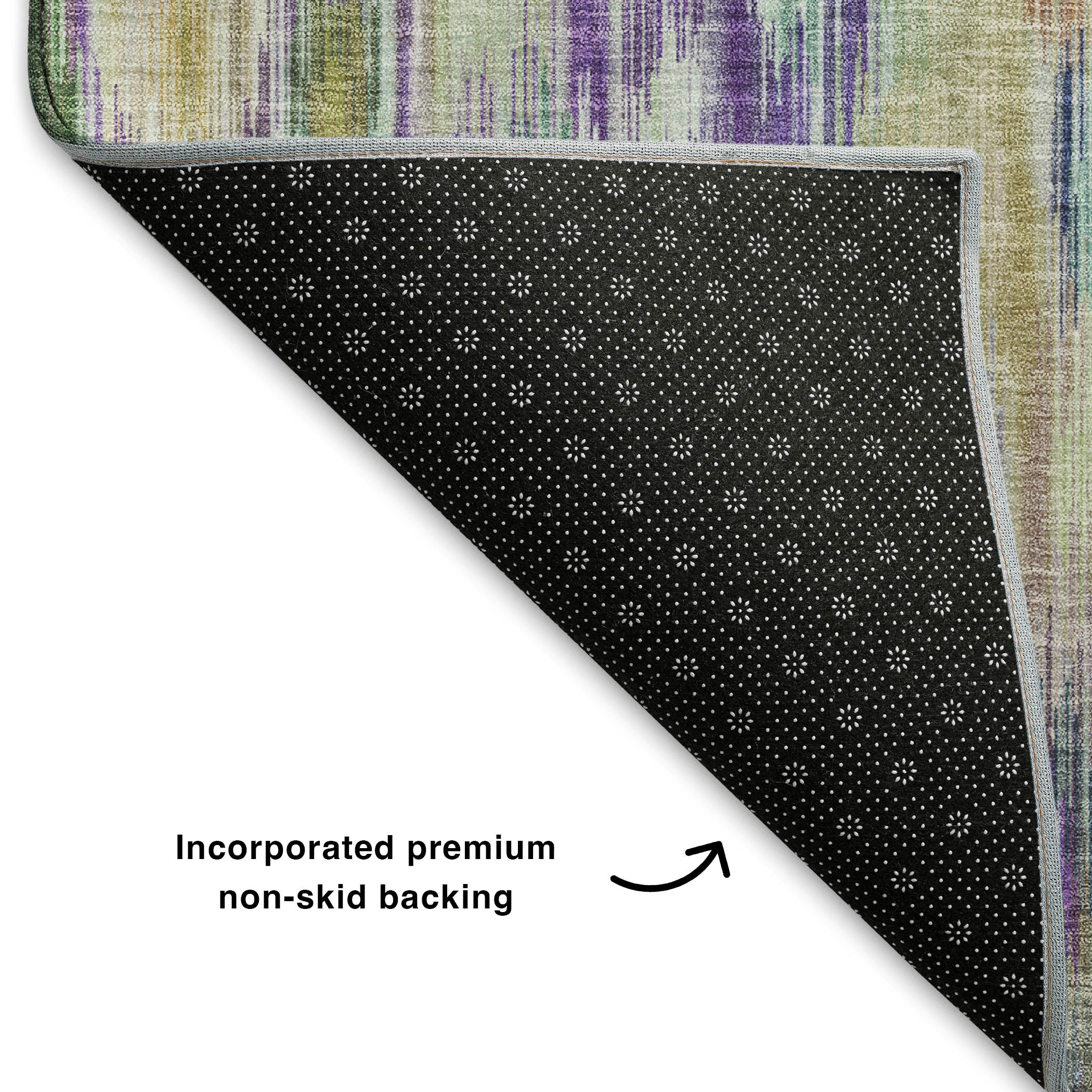 Mostar Machine Washable Transitional Green Rug 1'8" x 2'6" #shape_Rectangle