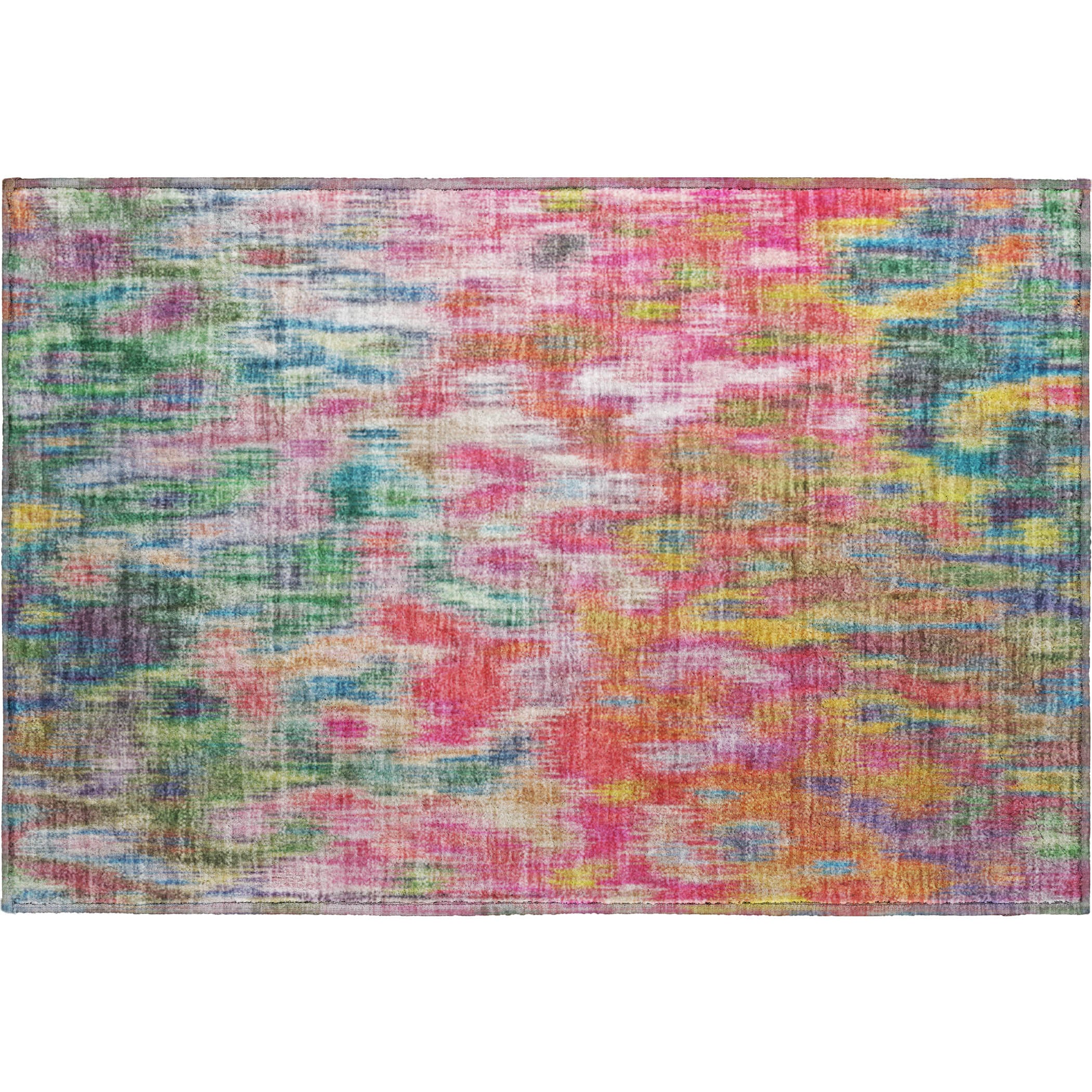 Mostar Machine Washable Transitional Pink Rug 1'8" x 2'6" #shape_Rectangle