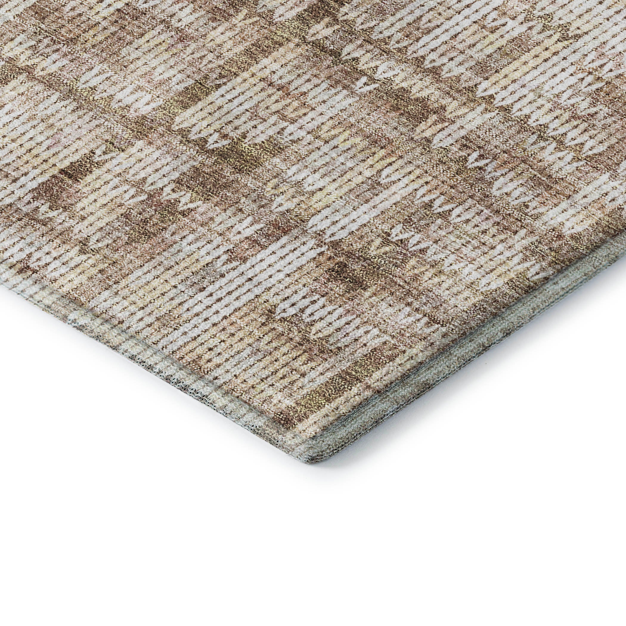 Kotor Machine Washable Transitional Brown Rug 1'8" x 2'6" #shape_Rectangle