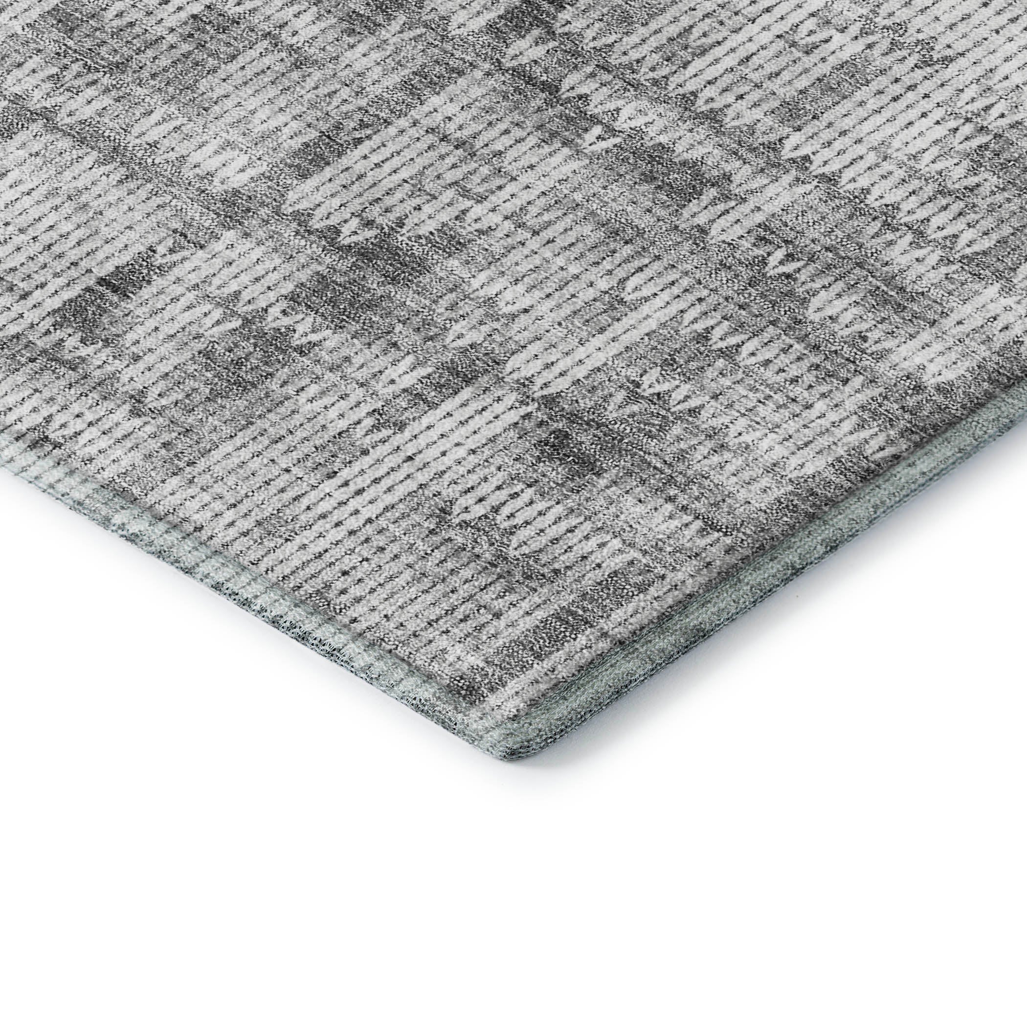 Kotor Machine Washable Transitional Gray Rug 1'8" x 2'6" #shape_Rectangle