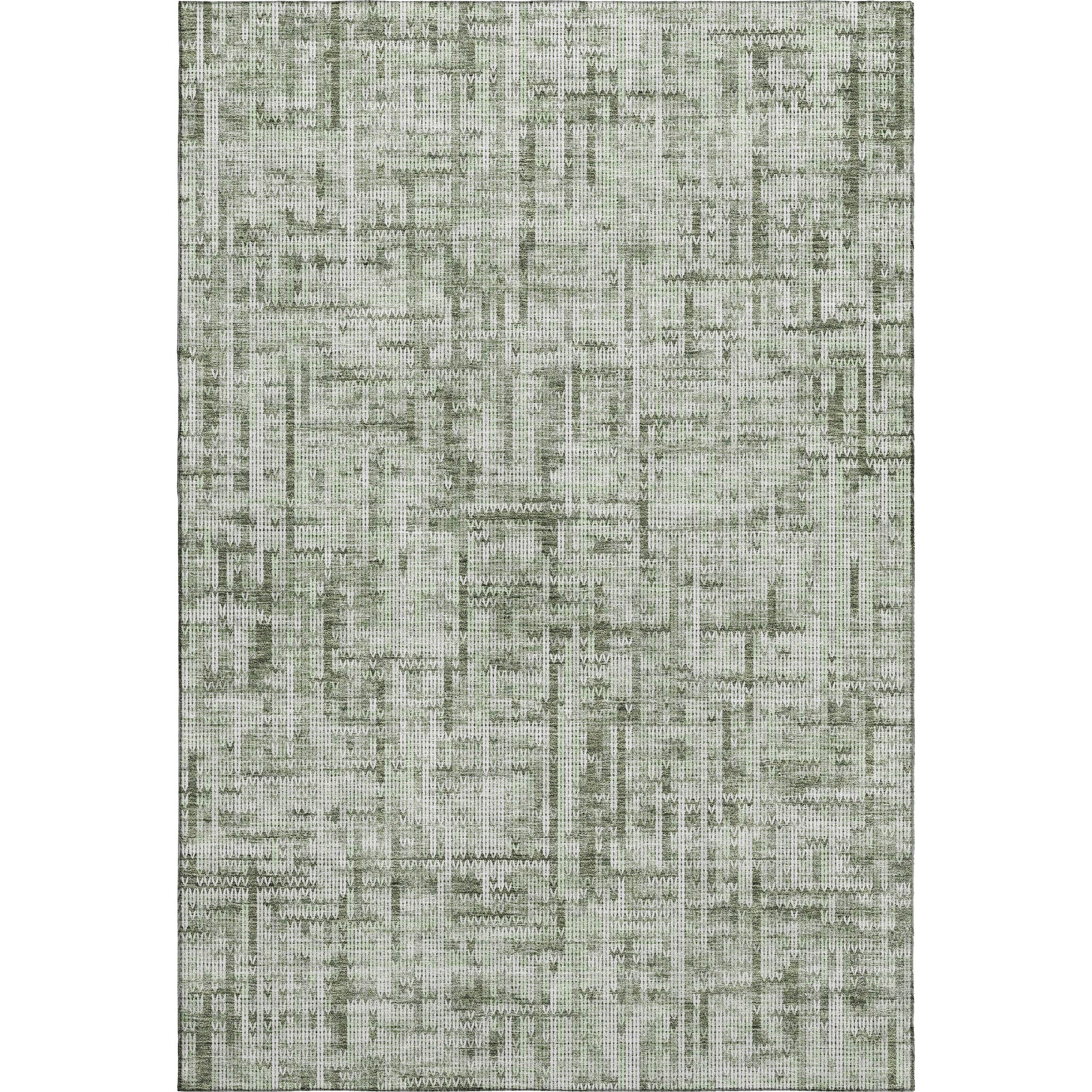 Kotor Machine Washable Transitional Green Rug 2'6" x 3'10" #shape_Rectangle