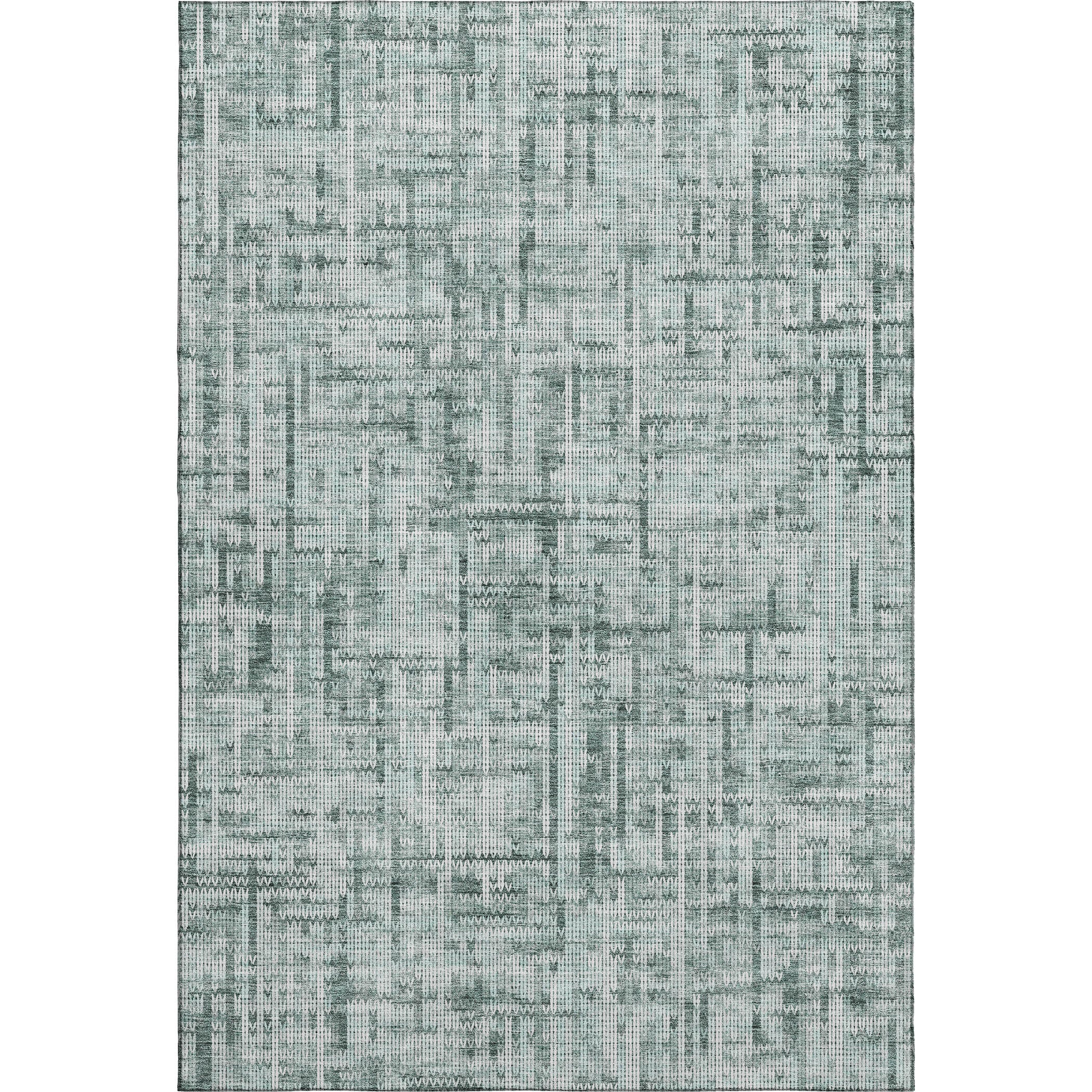 Kotor Machine Washable Transitional Teal Rug 2'6" x 3'10" #shape_Rectangle