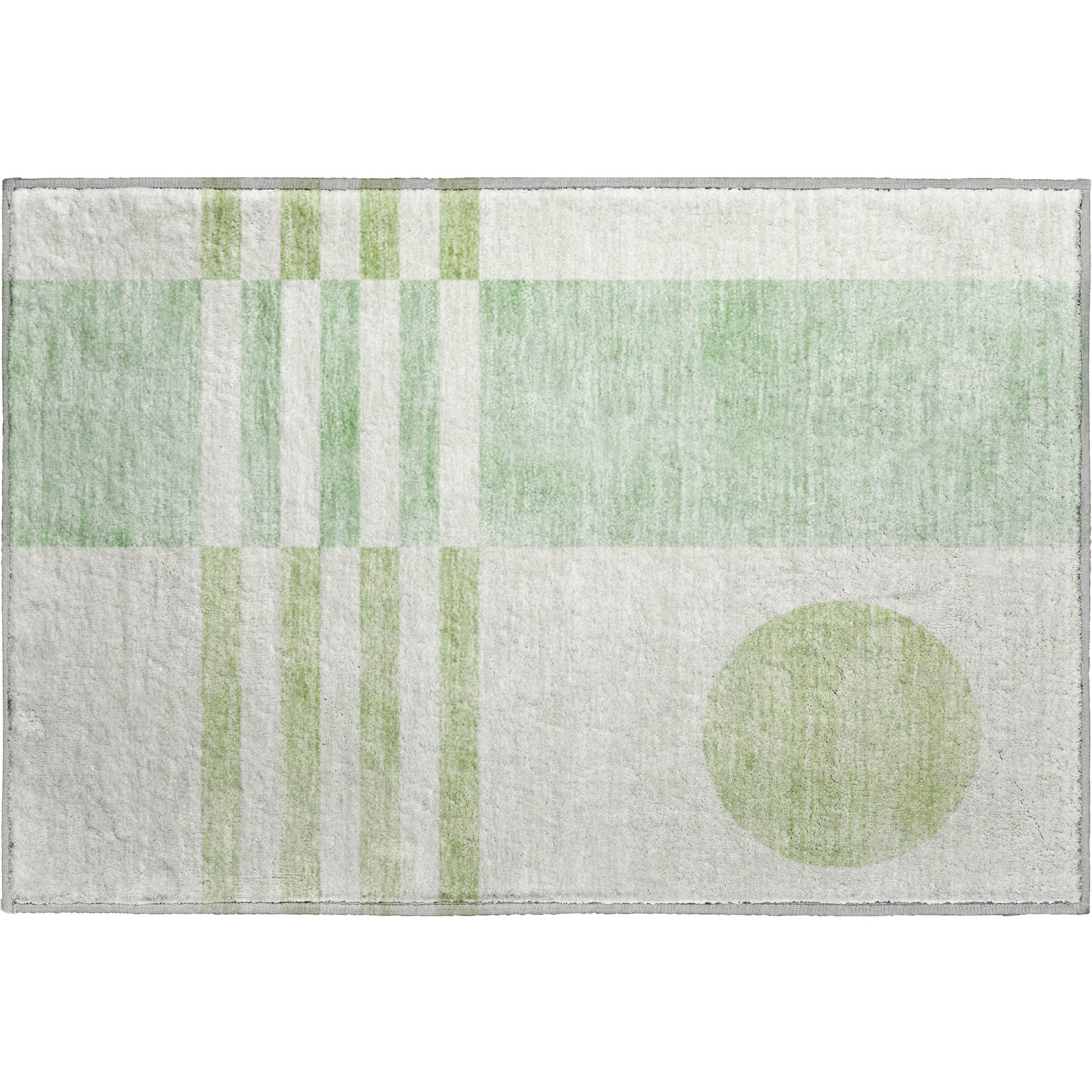 Valletta Machine Washable Transitional Green Rug 1'8" x 2'6" #shape_Rectangle