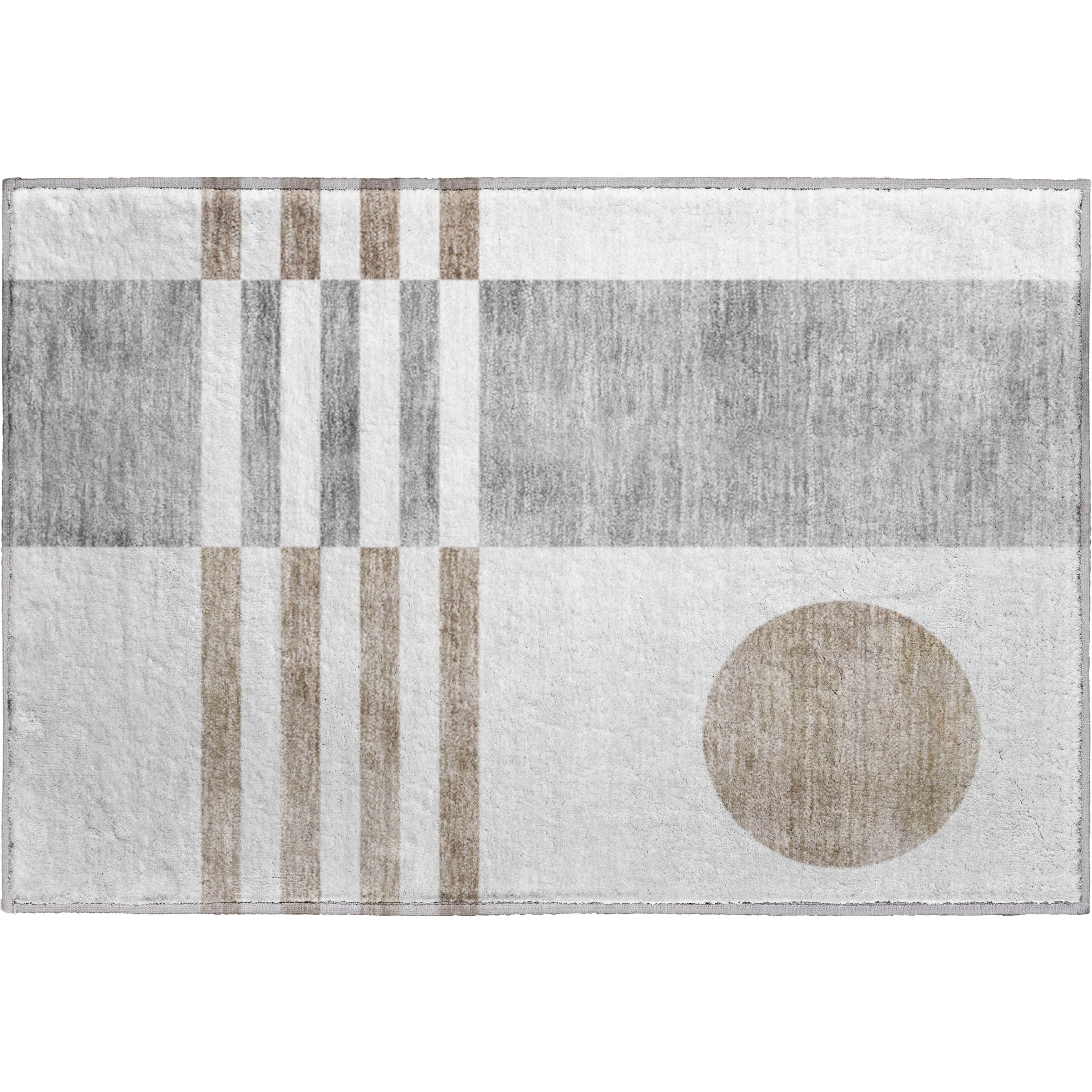 Valletta Machine Washable Transitional Ivory Rug 1'8" x 2'6" #shape_Rectangle