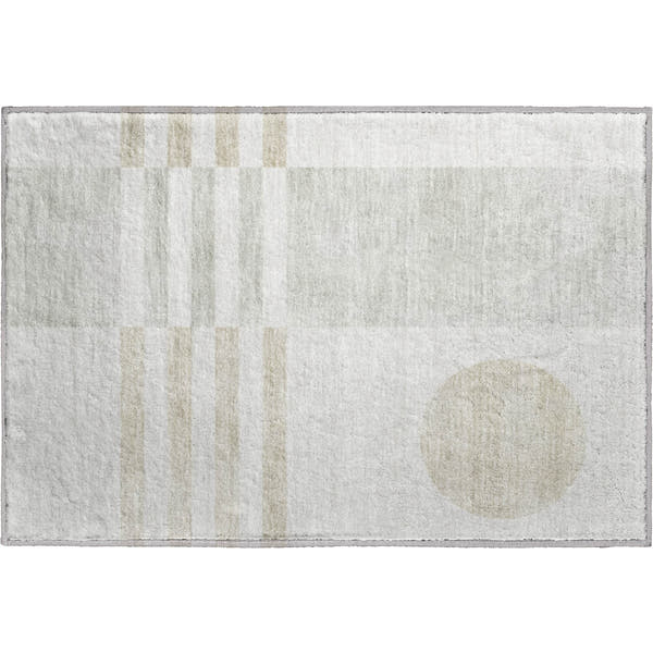 Valletta Machine Washable Transitional Linen Ivory Rug 1'8" x 2'6"