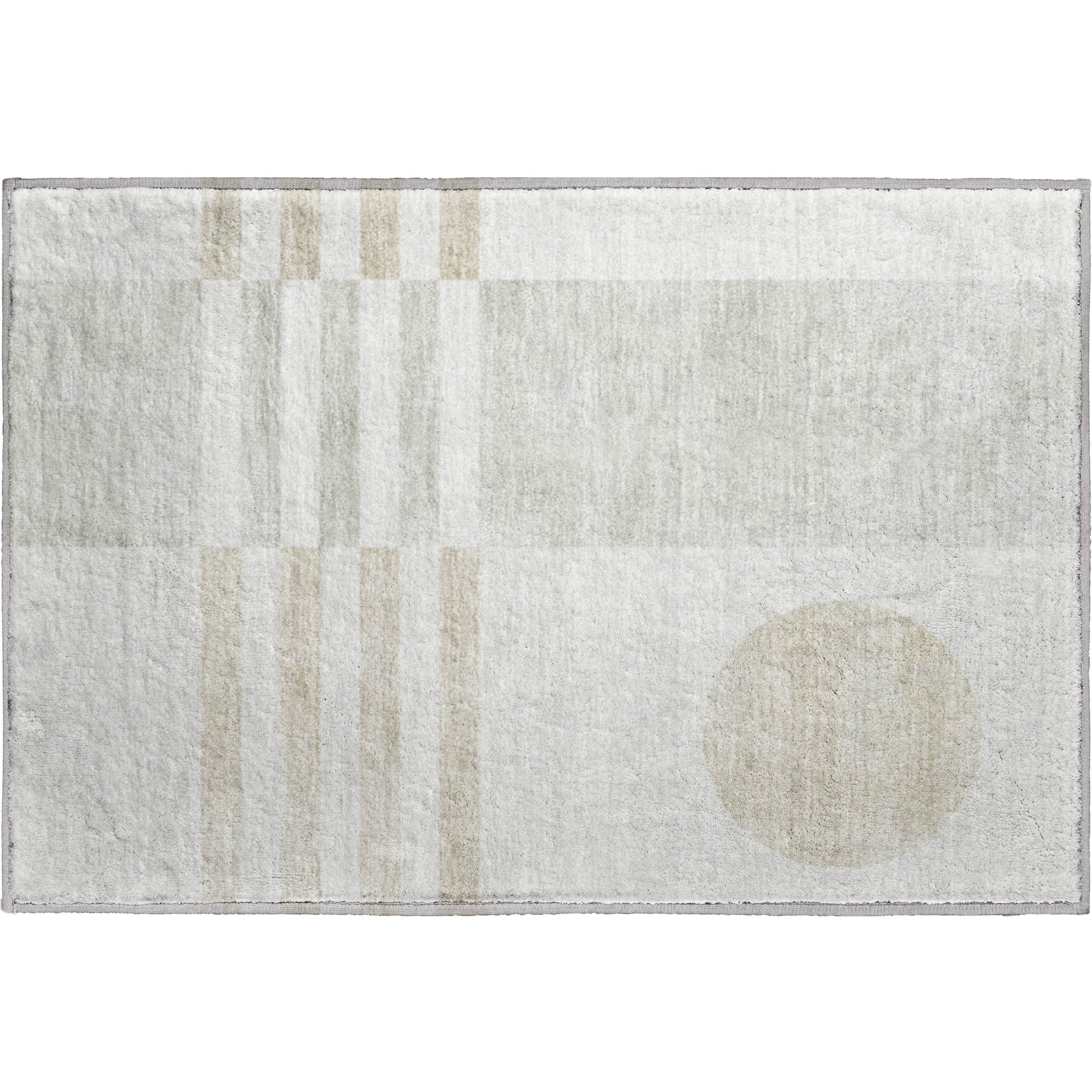 Valletta Machine Washable Transitional Linen Ivory Rug 1'8" x 2'6" #shape_Rectangle