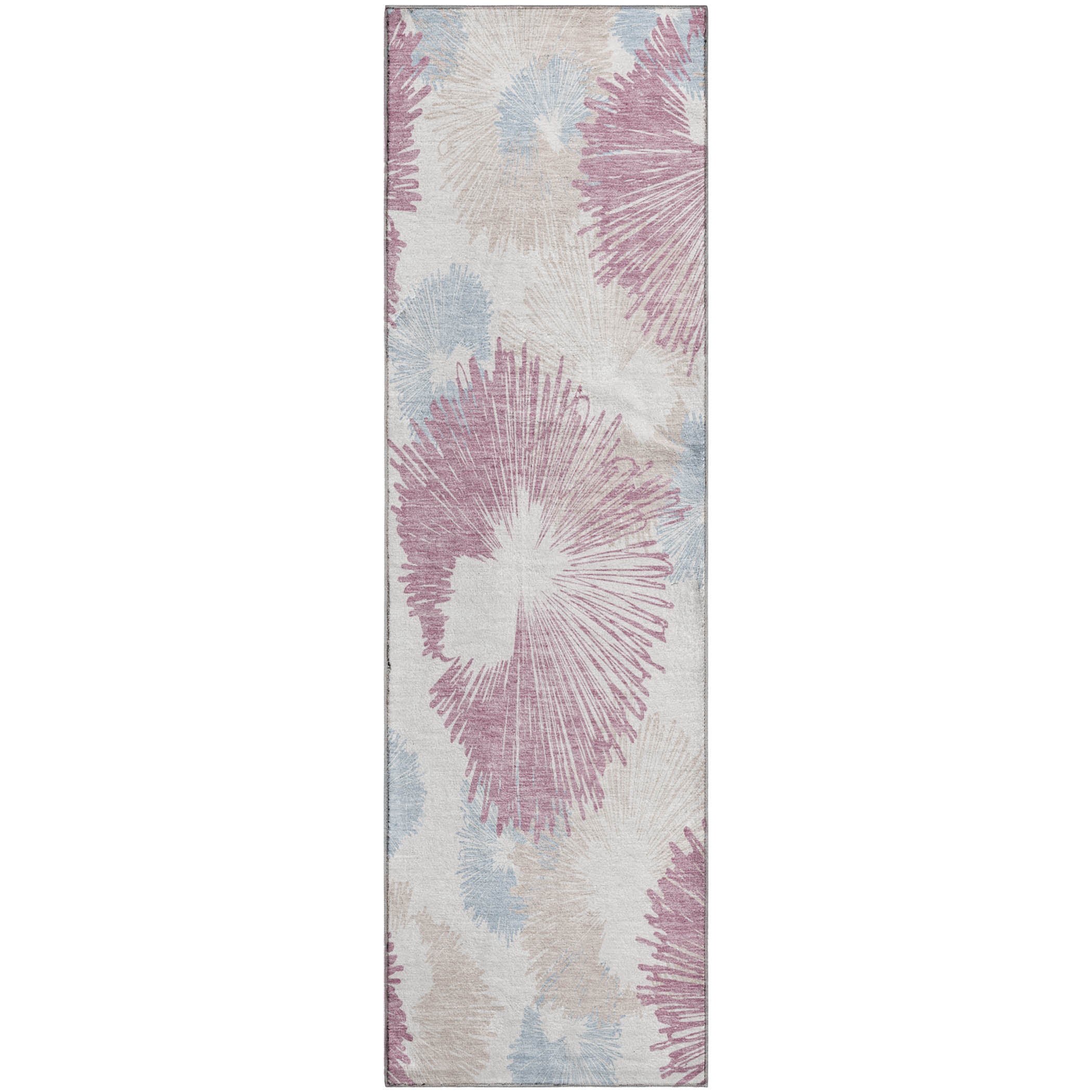Marrakech Machine Washable Transitional Blush Pink Rug 2'3" x 7'6" #shape_Runner