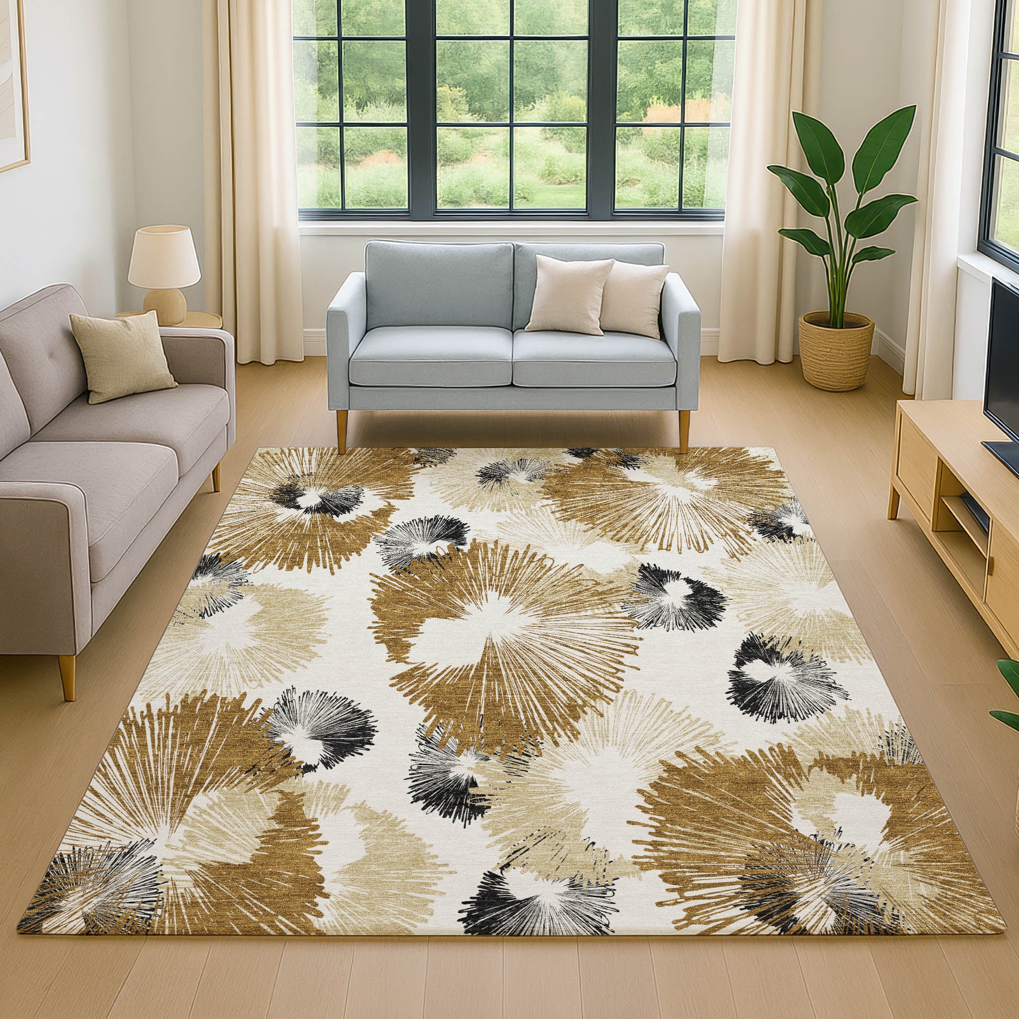 Marrakech Machine Washable Transitional Chocolate Brown Rug 2'6" x 3'10" #shape_Rectangle