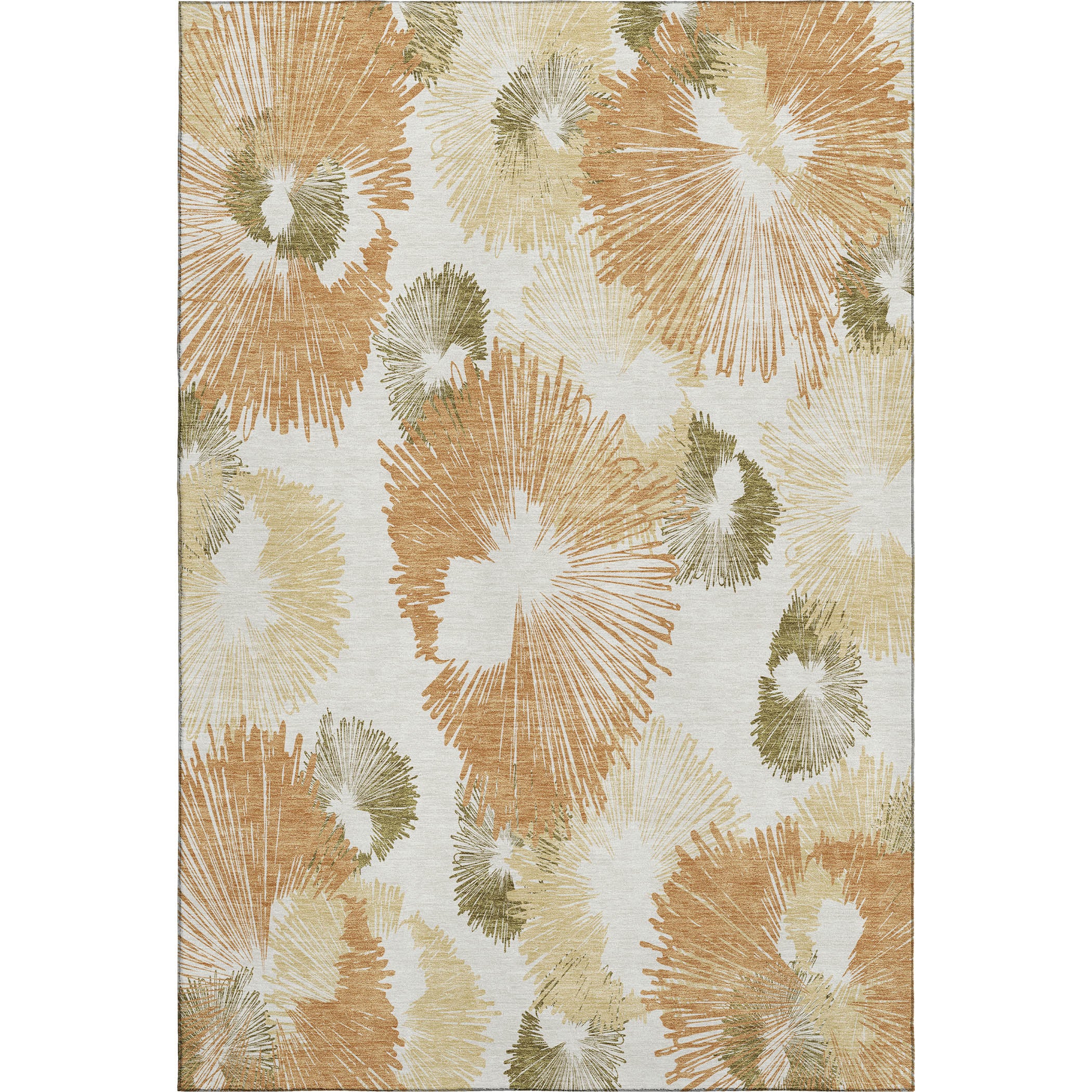 Marrakech Machine Washable Transitional Coral Orange Rug 2'6" x 3'10" #shape_Rectangle