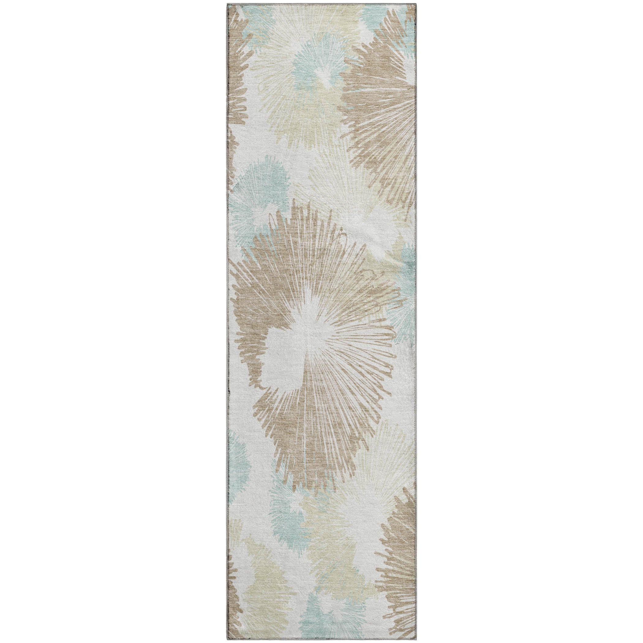 Marrakech Machine Washable Transitional Mocha Brown Rug 2'3" x 7'6" #shape_Runner