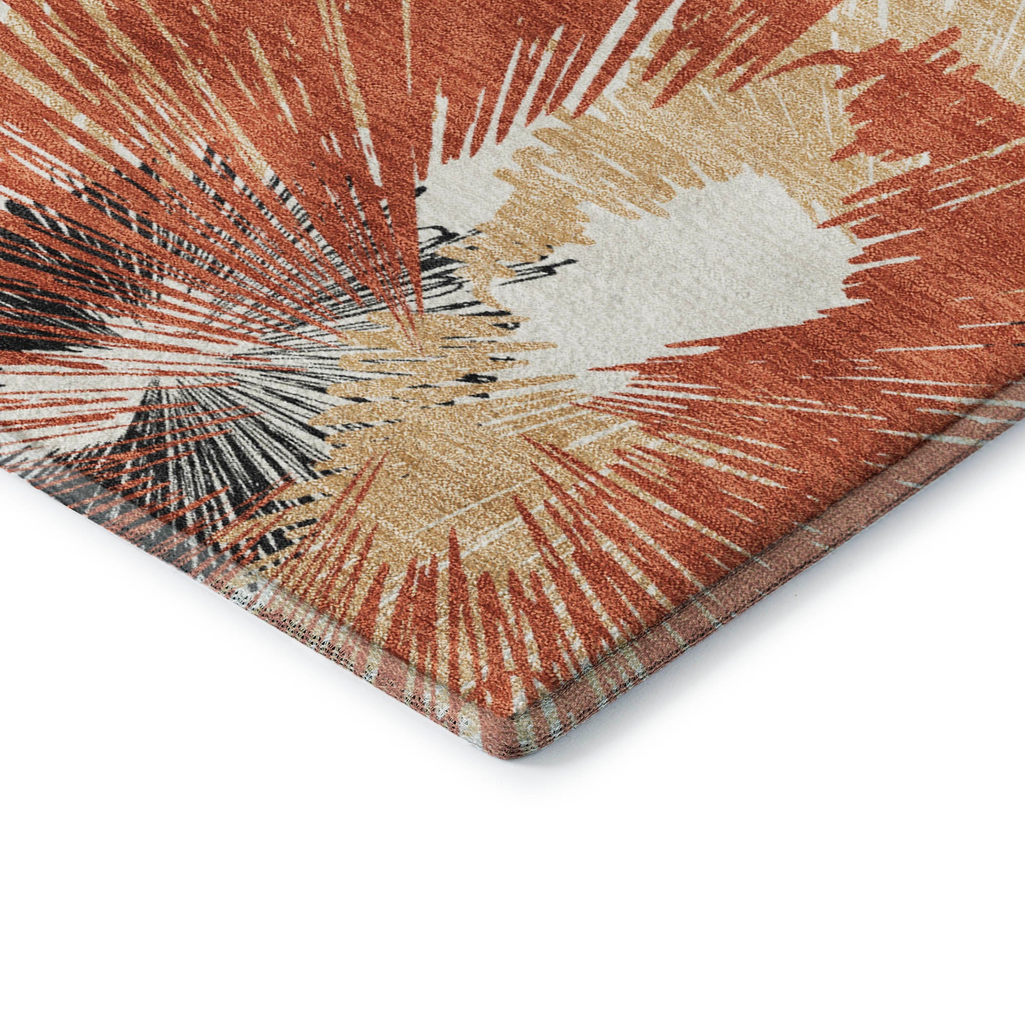Marrakech Machine Washable Transitional Paprika Orange Rug 1'8" x 2'6" #shape_Rectangle