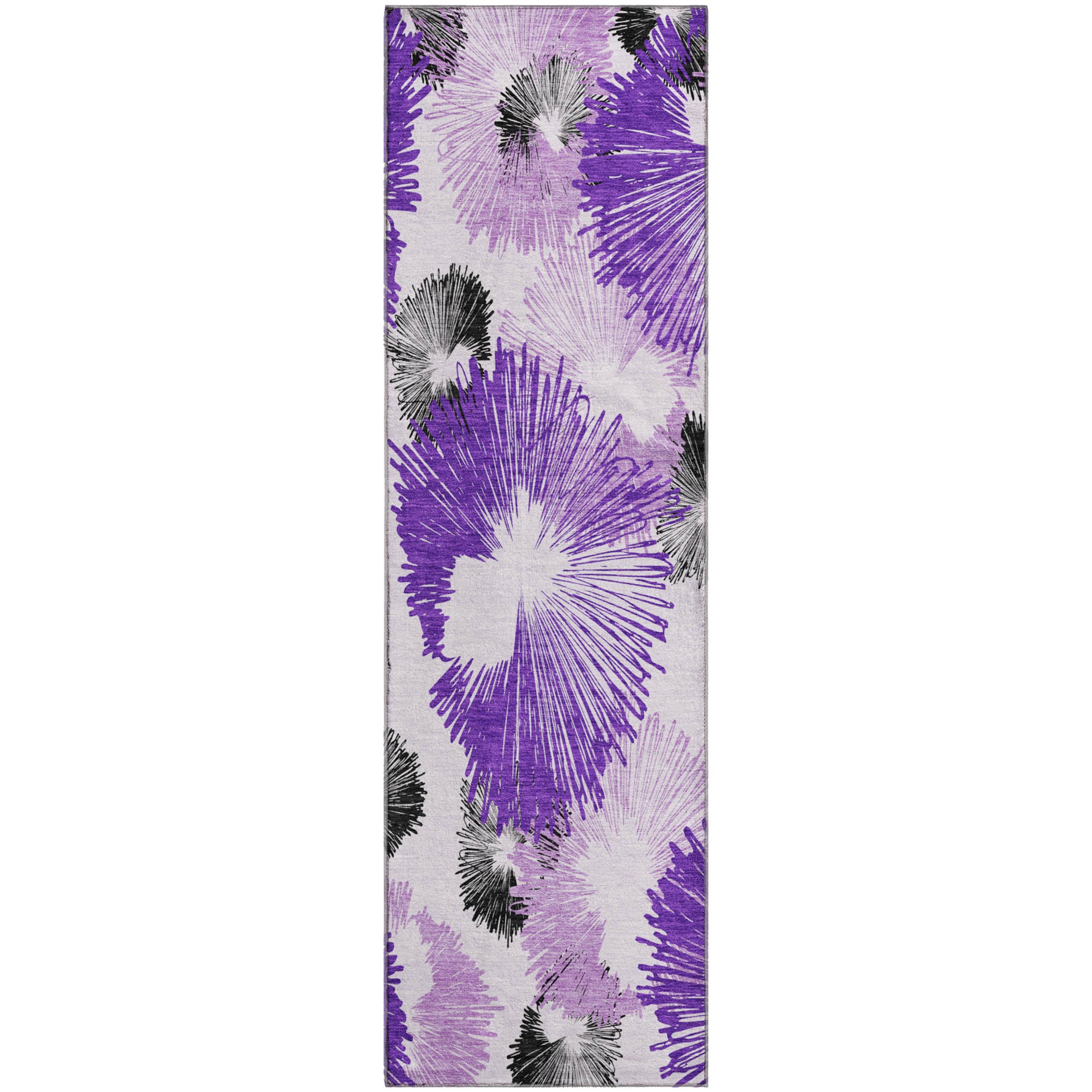 Marrakech Machine Washable Transitional Purple Rug 2'3" x 7'6" #shape_Runner