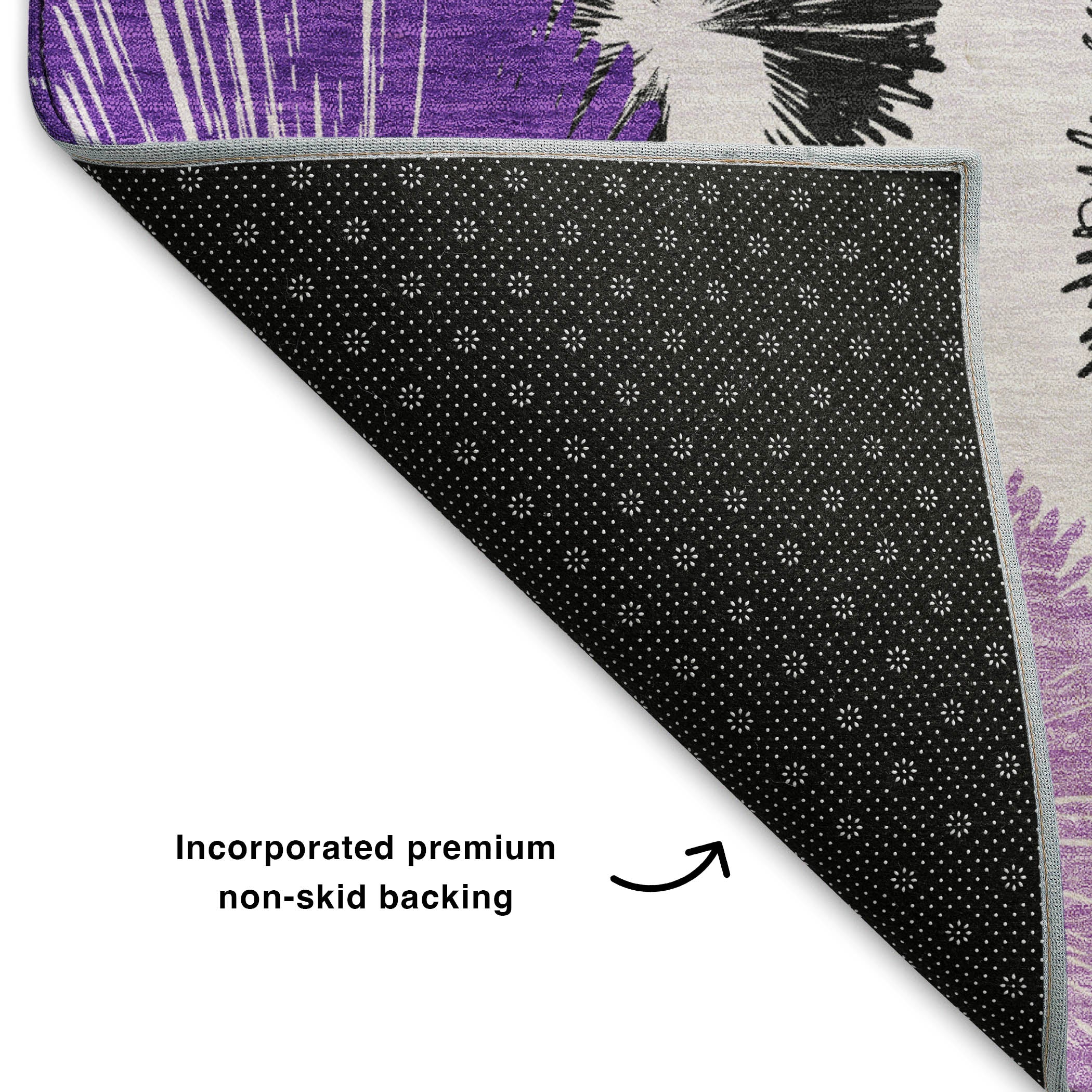 Marrakech Machine Washable Transitional Purple Rug 1'8" x 2'6" #shape_Rectangle