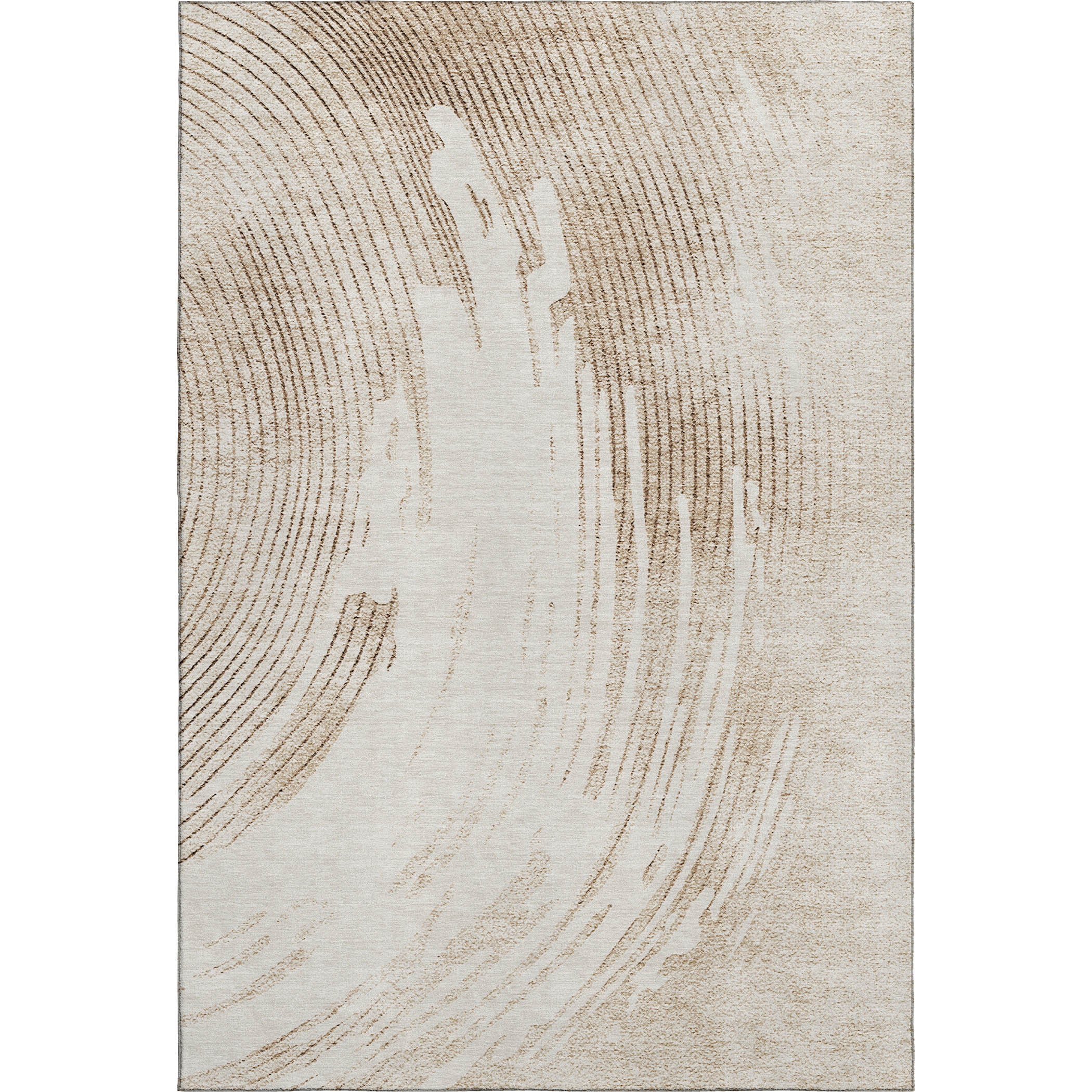 Dublin Machine Washable Transitional Brown Rug 2'6" x 3'10" #shape_Rectangle