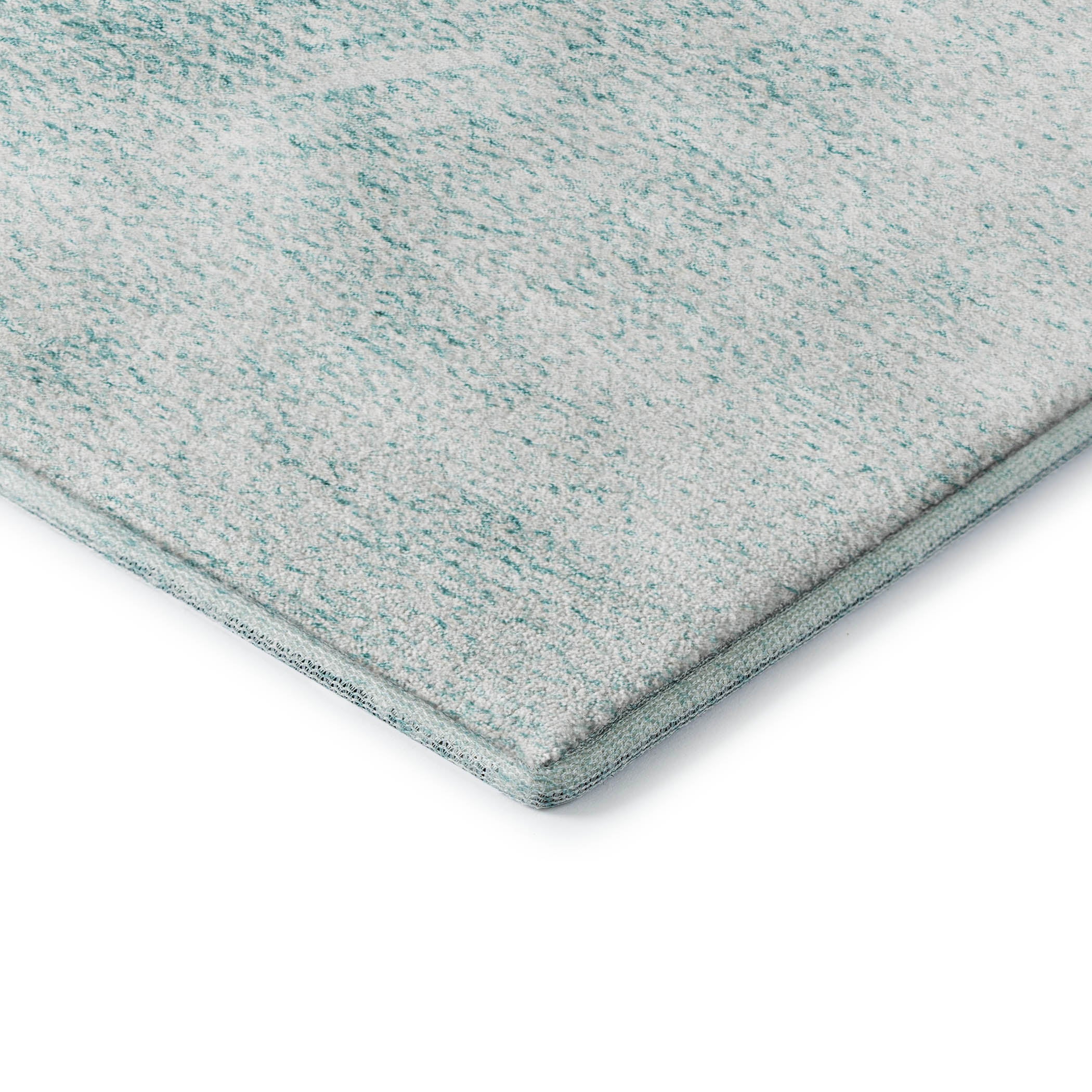 Dublin Machine Washable Transitional Teal Rug 1'8" x 2'6" #shape_Rectangle