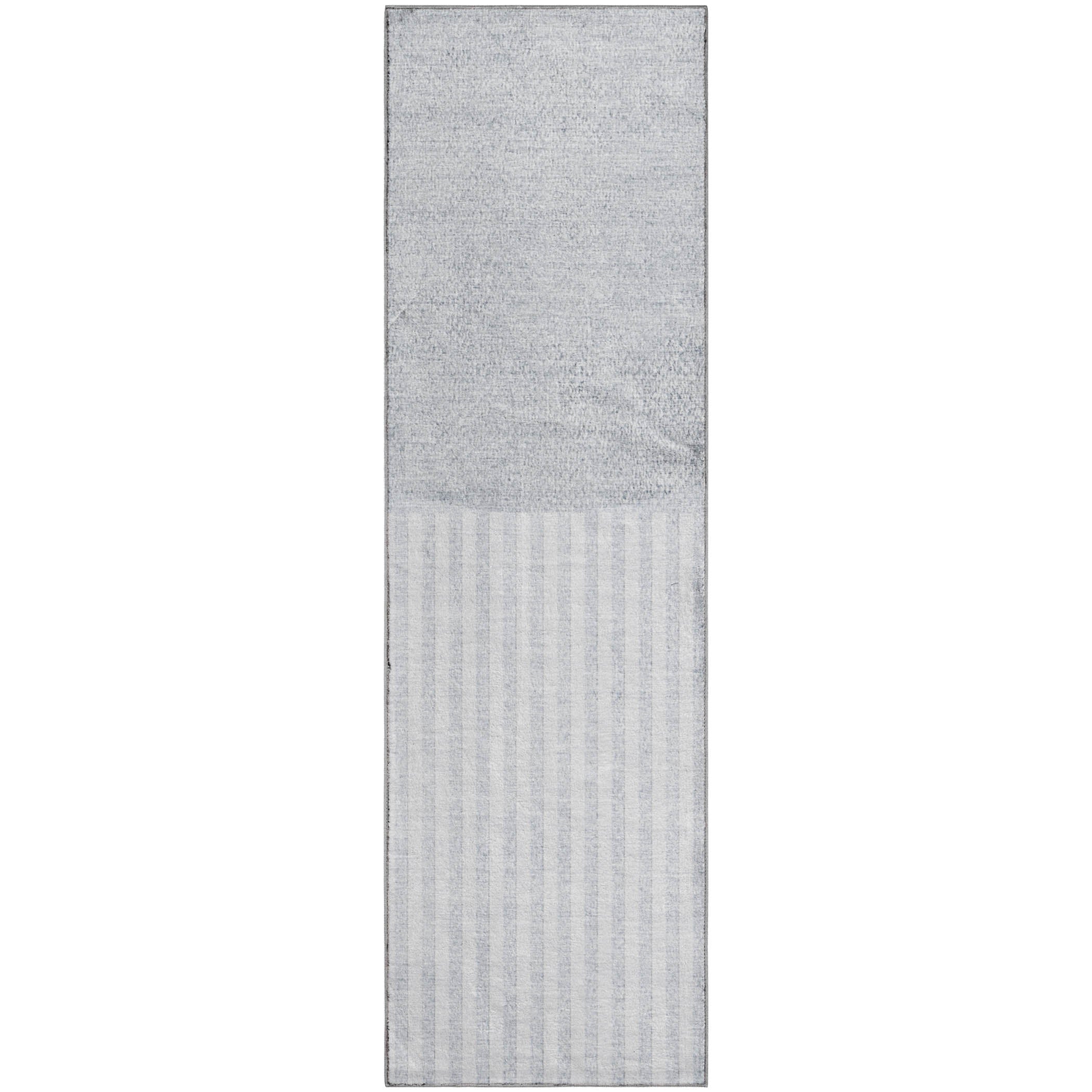 Sintra Machine Washable Transitional Blue Rug 2'3" x 7'6" #shape_Runner