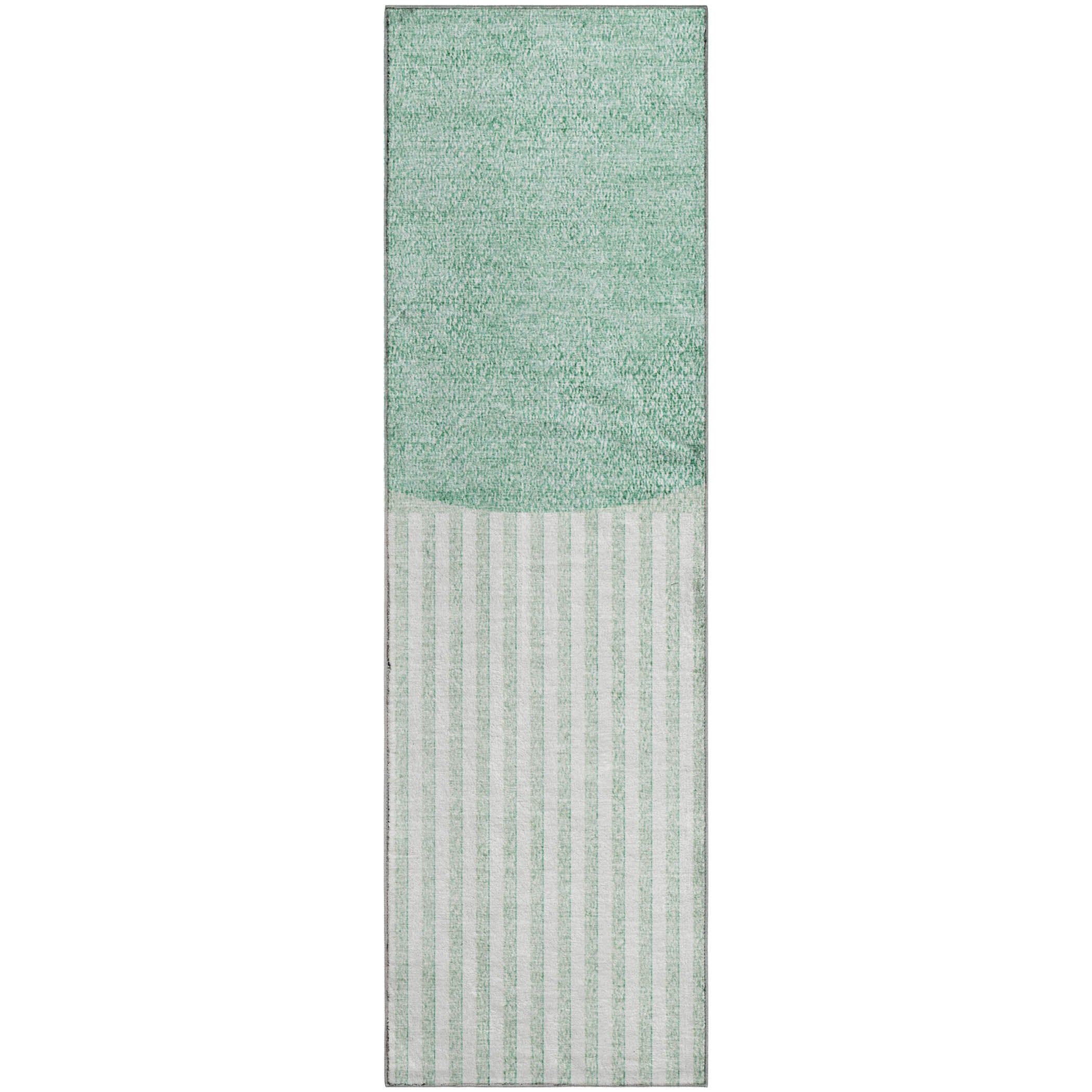 Sintra Machine Washable Transitional Teal Rug 2'3" x 7'6" #shape_Runner