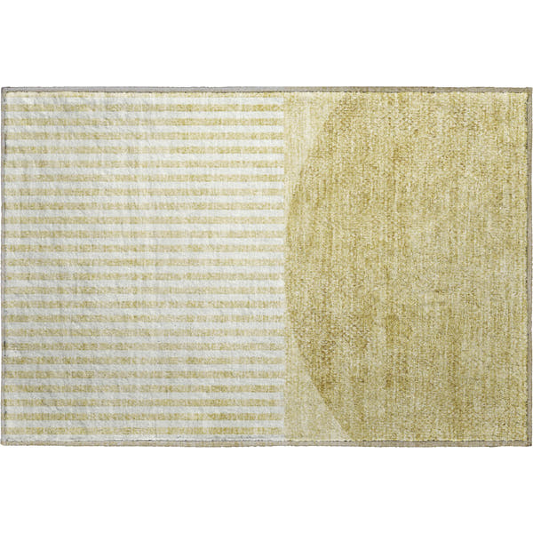 Sintra Machine Washable Transitional Wheat Gold Rug 1'8" x 2'6"