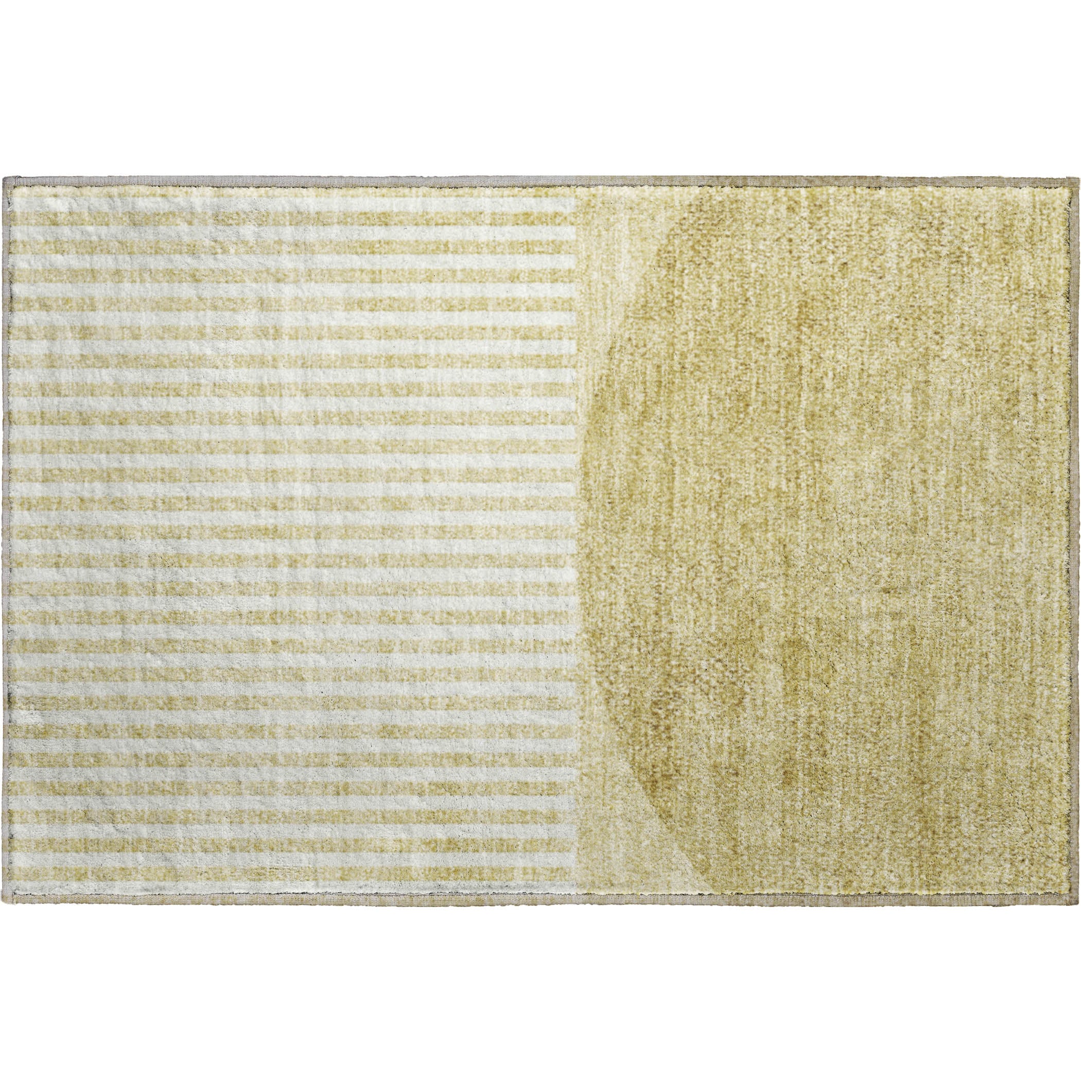 Sintra Machine Washable Transitional Wheat Gold Rug 1'8" x 2'6" #shape_Rectangle