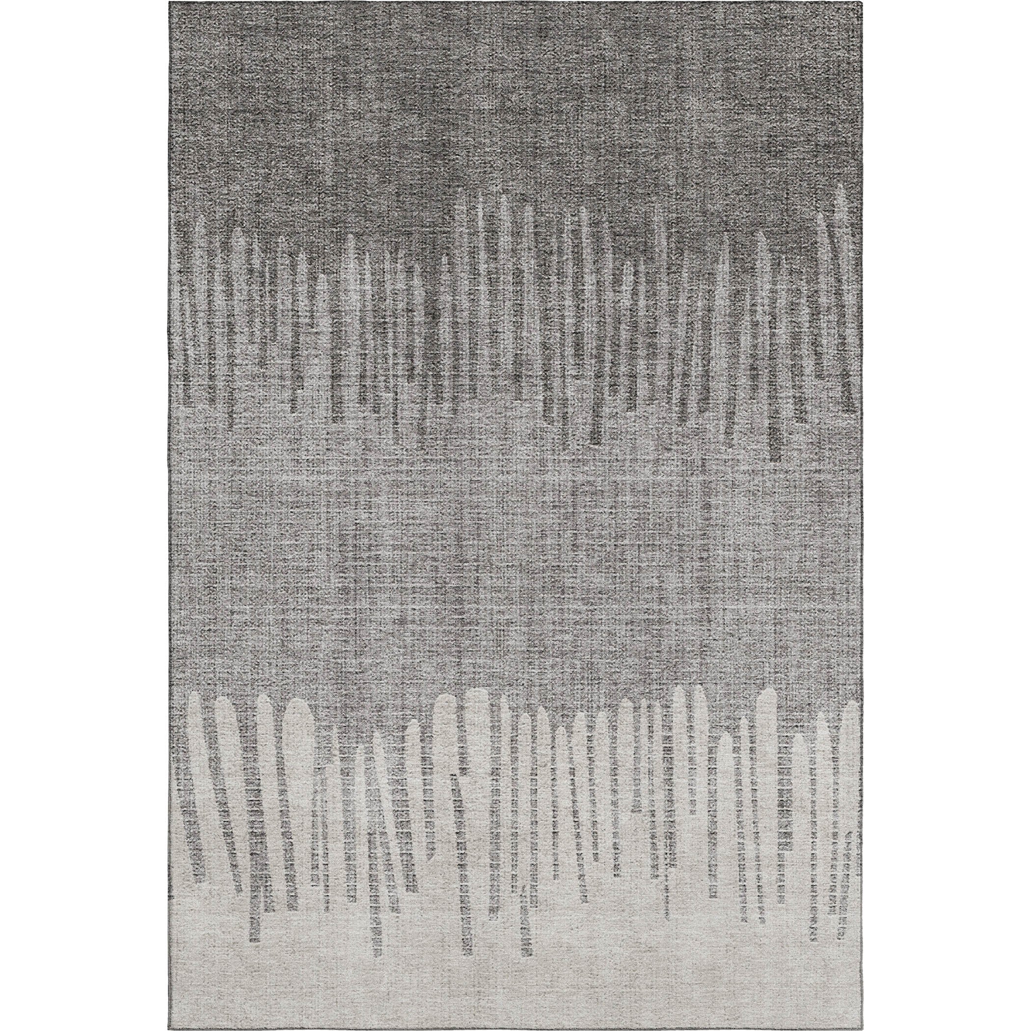 Bern Machine Washable Transitional Gray Rug 2'6" x 3'10" #shape_Rectangle