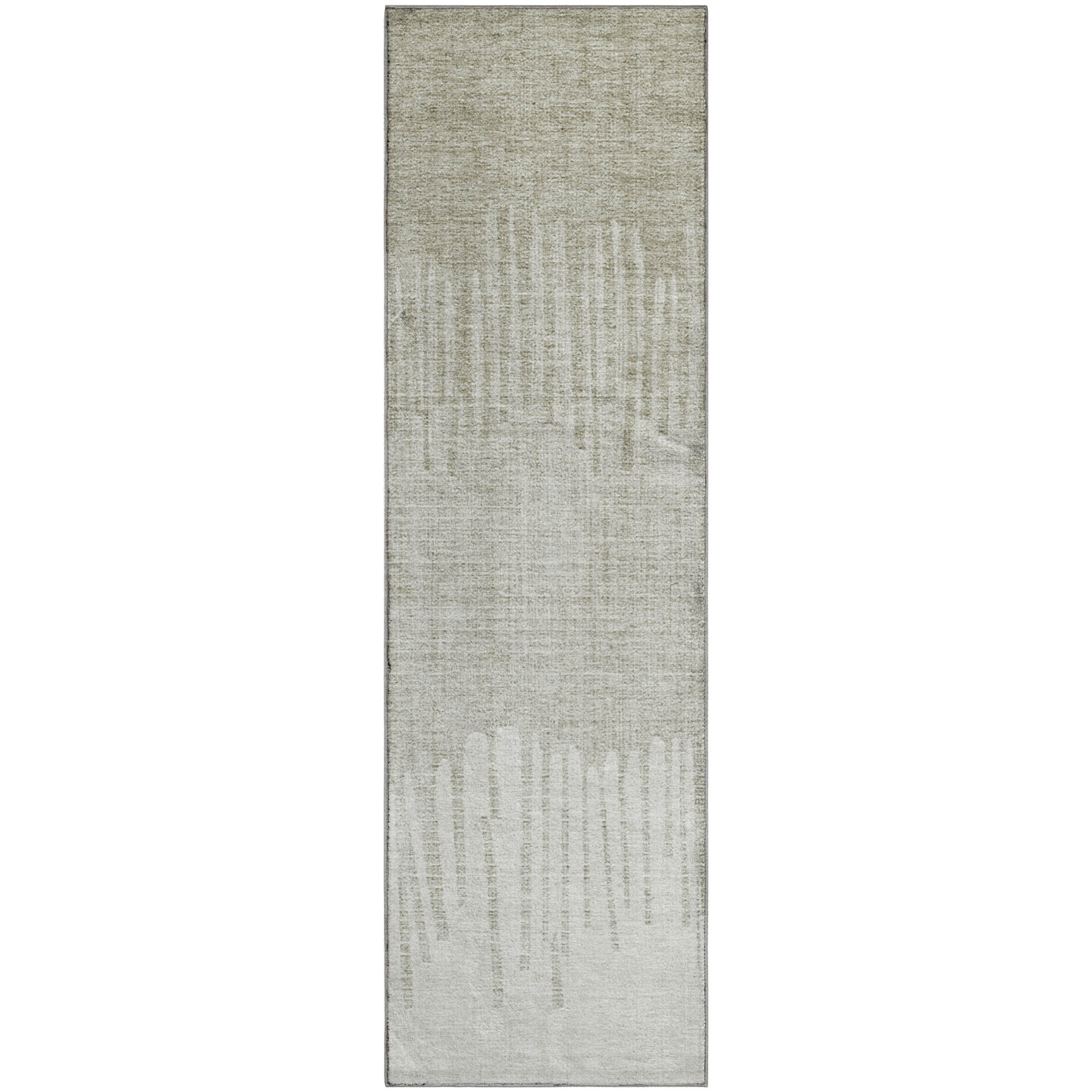 Bern Machine Washable Transitional Putty Ivory Rug 2'3" x 7'6" #shape_Runner