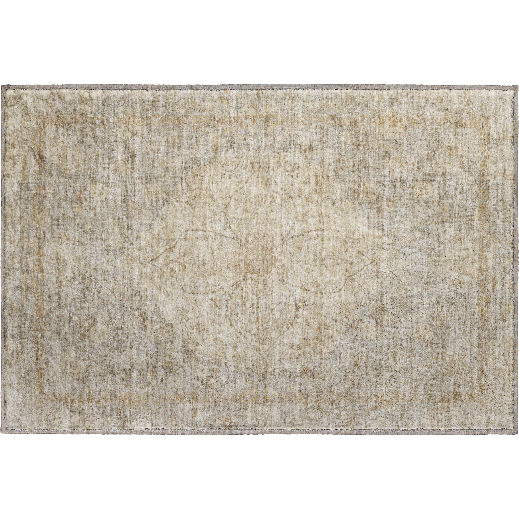 Marrakech Machine Washable Traditional Beige Brown Rug 1'8" x 2'6" #shape_Rectangle