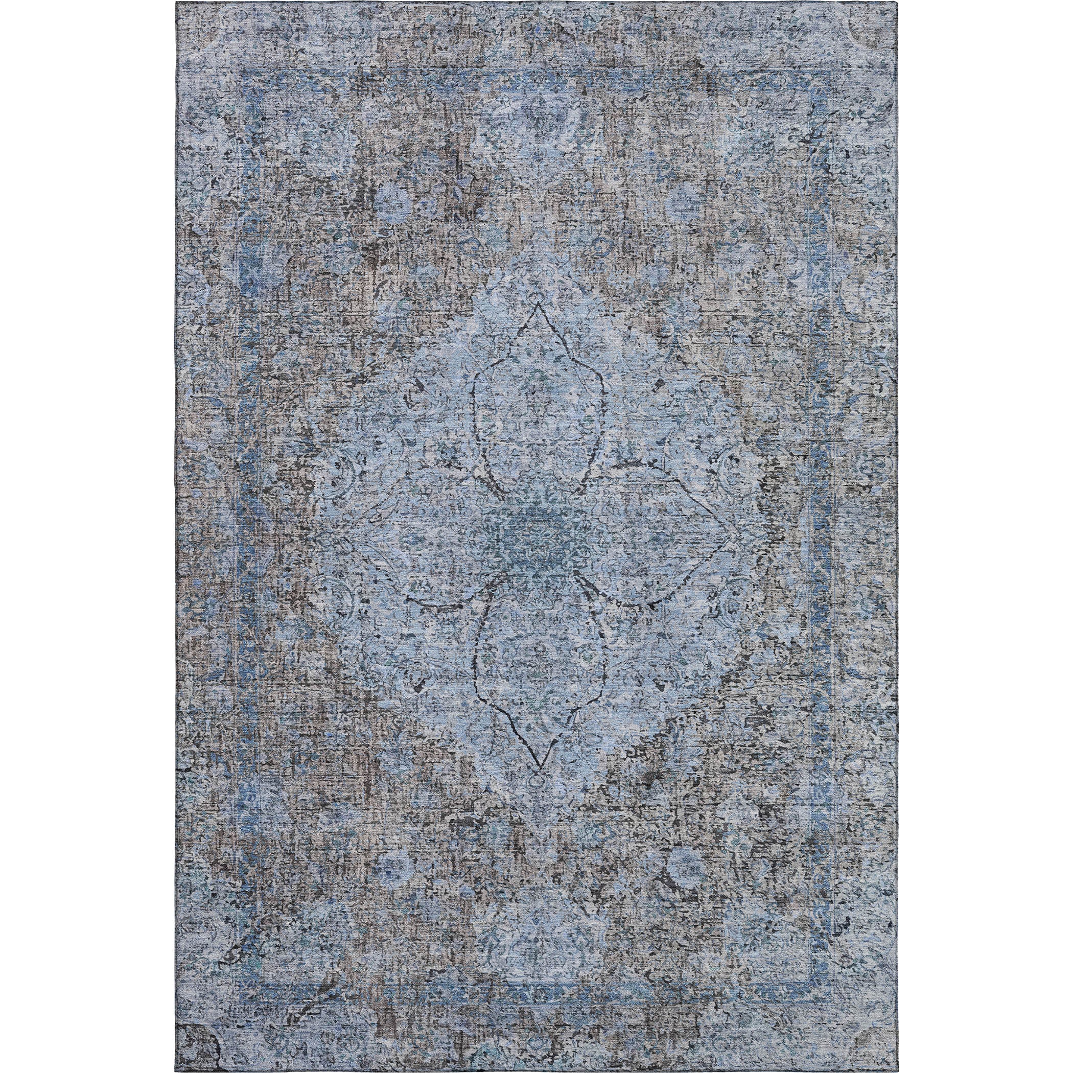 Marrakech Machine Washable Traditional Gray Rug 2'6" x 3'10" #shape_Rectangle