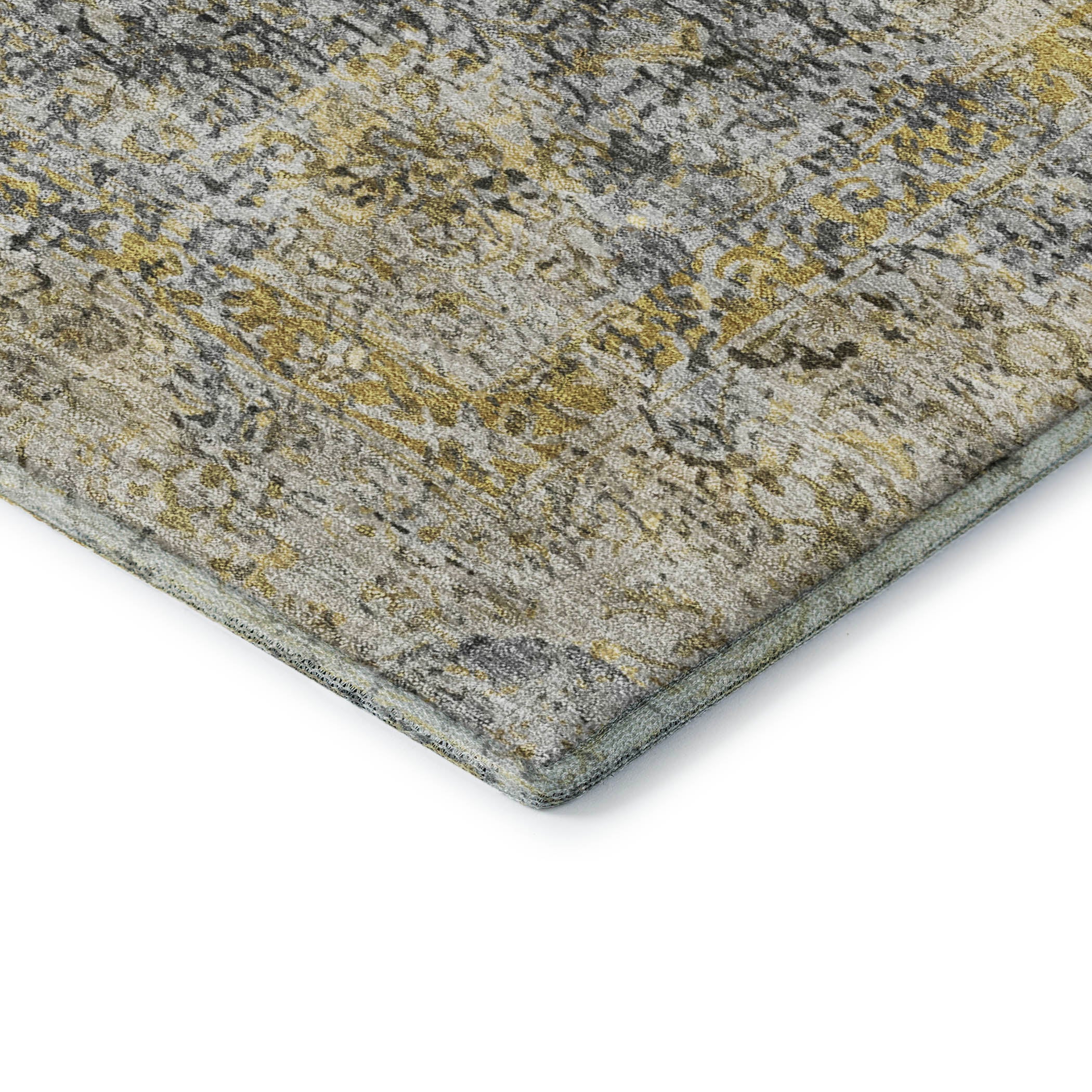 Marrakech Machine Washable Traditional Pewter Gray Rug 1'8" x 2'6" #shape_Rectangle