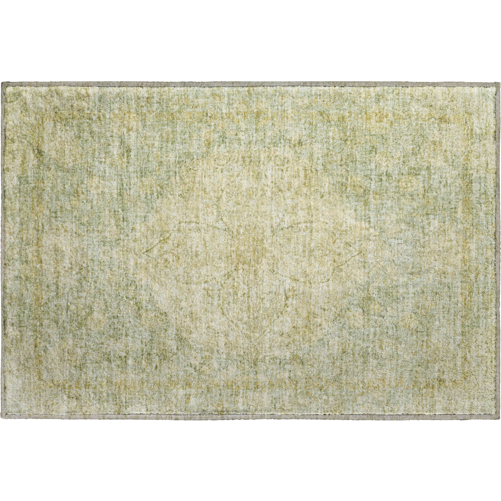 Marrakech Machine Washable Traditional Sage Green Rug 1'8" x 2'6" #shape_Rectangle