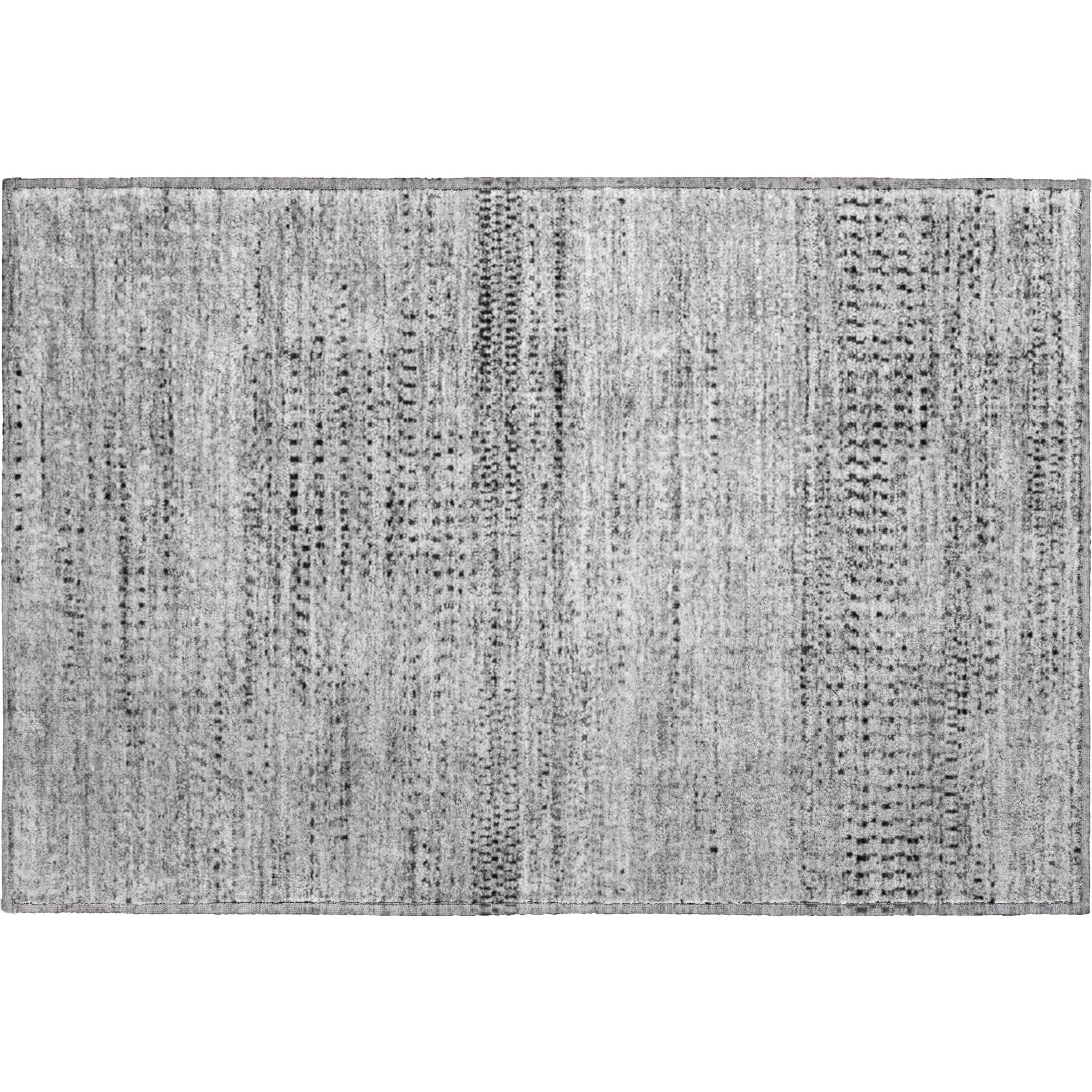 Kathmandu Machine Washable Transitional Gray Rug 1'8" x 2'6" #shape_Rectangle