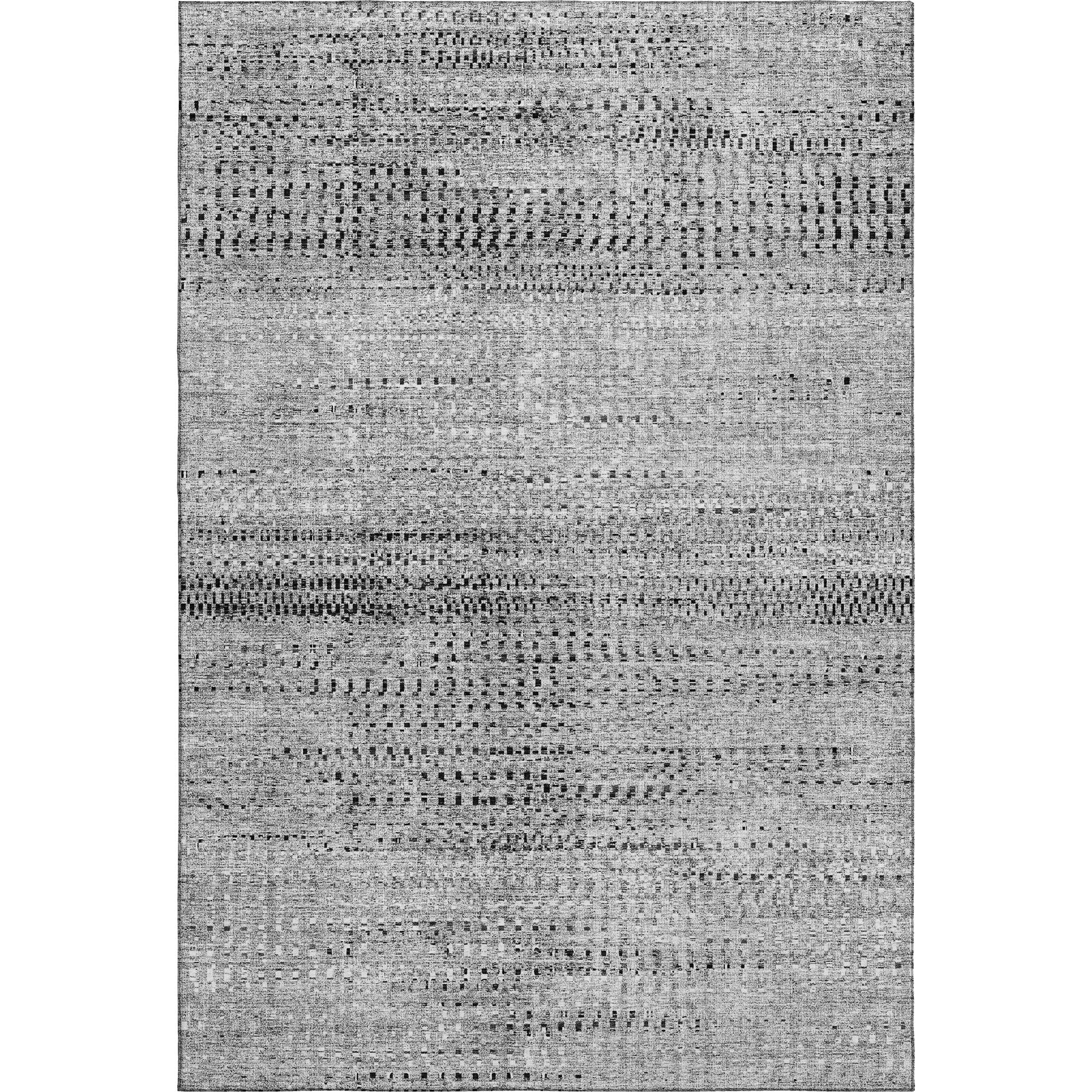Kathmandu Machine Washable Transitional Gray Rug 2'6" x 3'10" #shape_Rectangle
