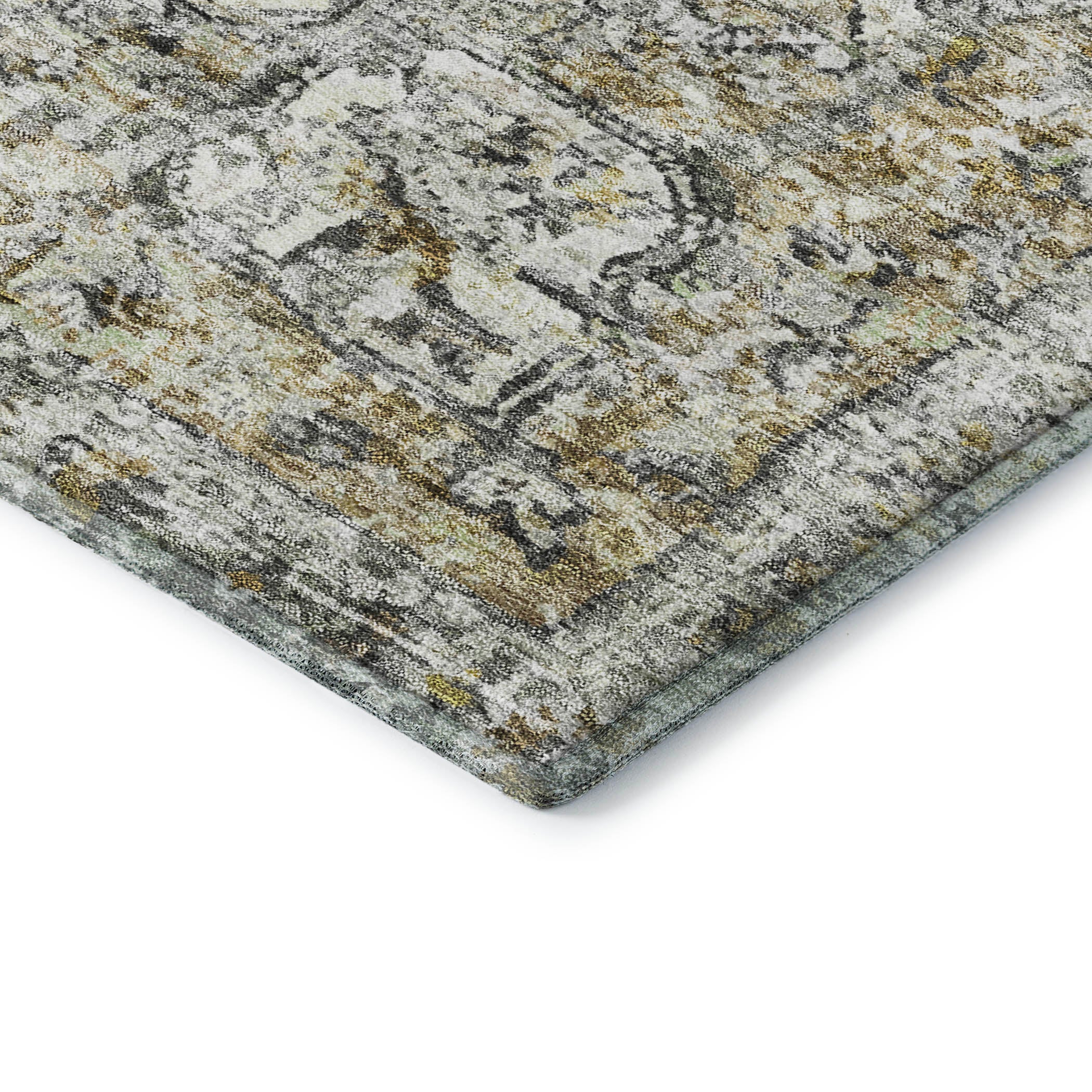 Bogota Machine Washable Traditional Beige Brown Rug 1'8" x 2'6" #shape_Rectangle