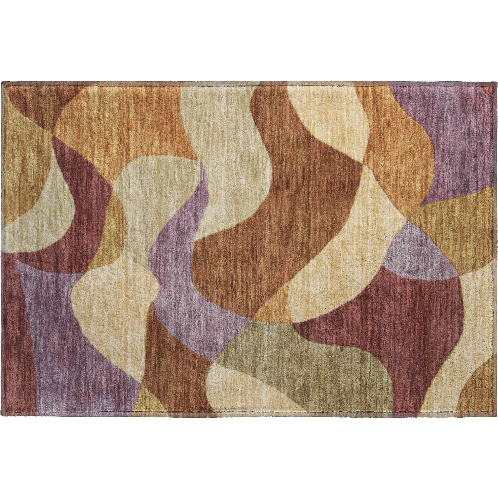 Bangkok Machine Washable Transitional Paprika Orange Rug 1'8" x 2'6" #shape_Rectangle