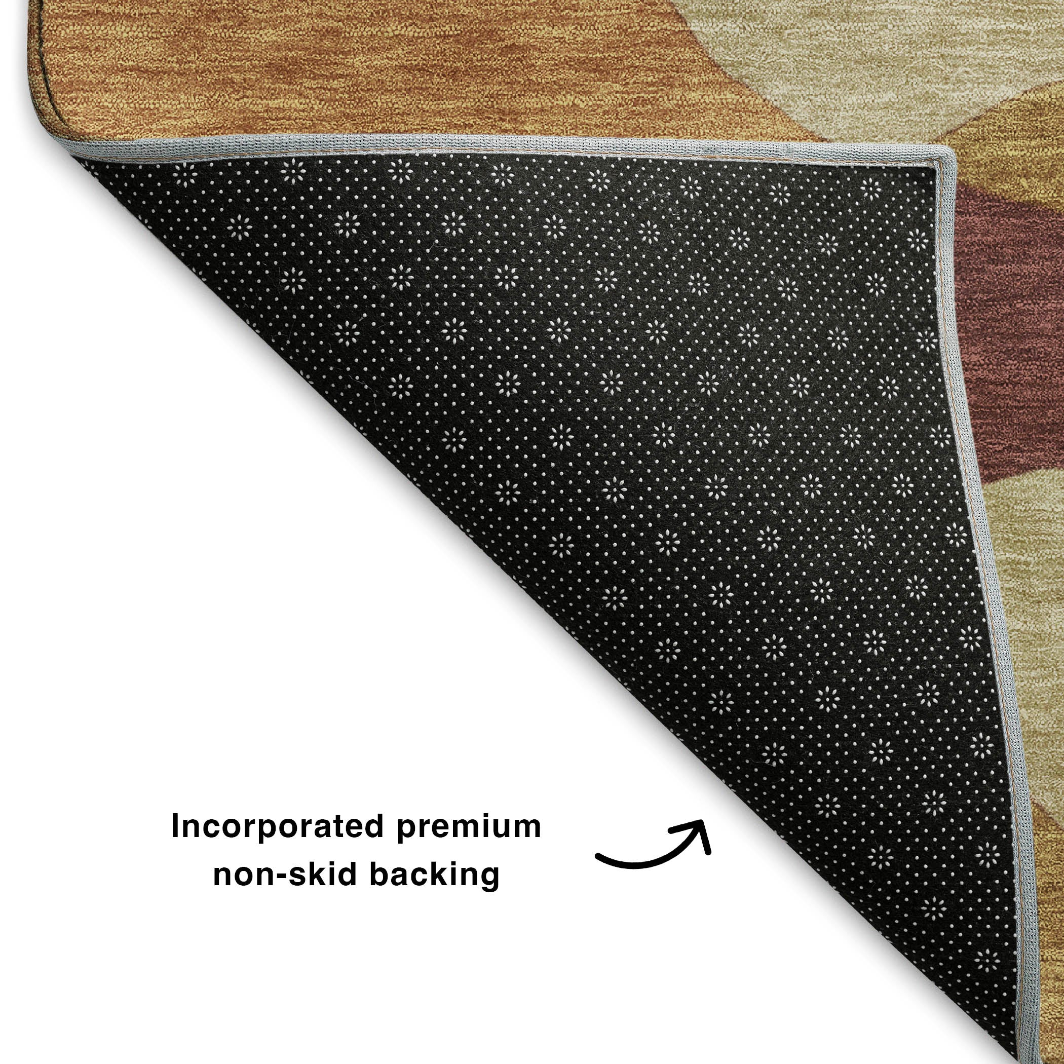 Bangkok Machine Washable Transitional Paprika Orange Rug 1'8" x 2'6" #shape_Rectangle