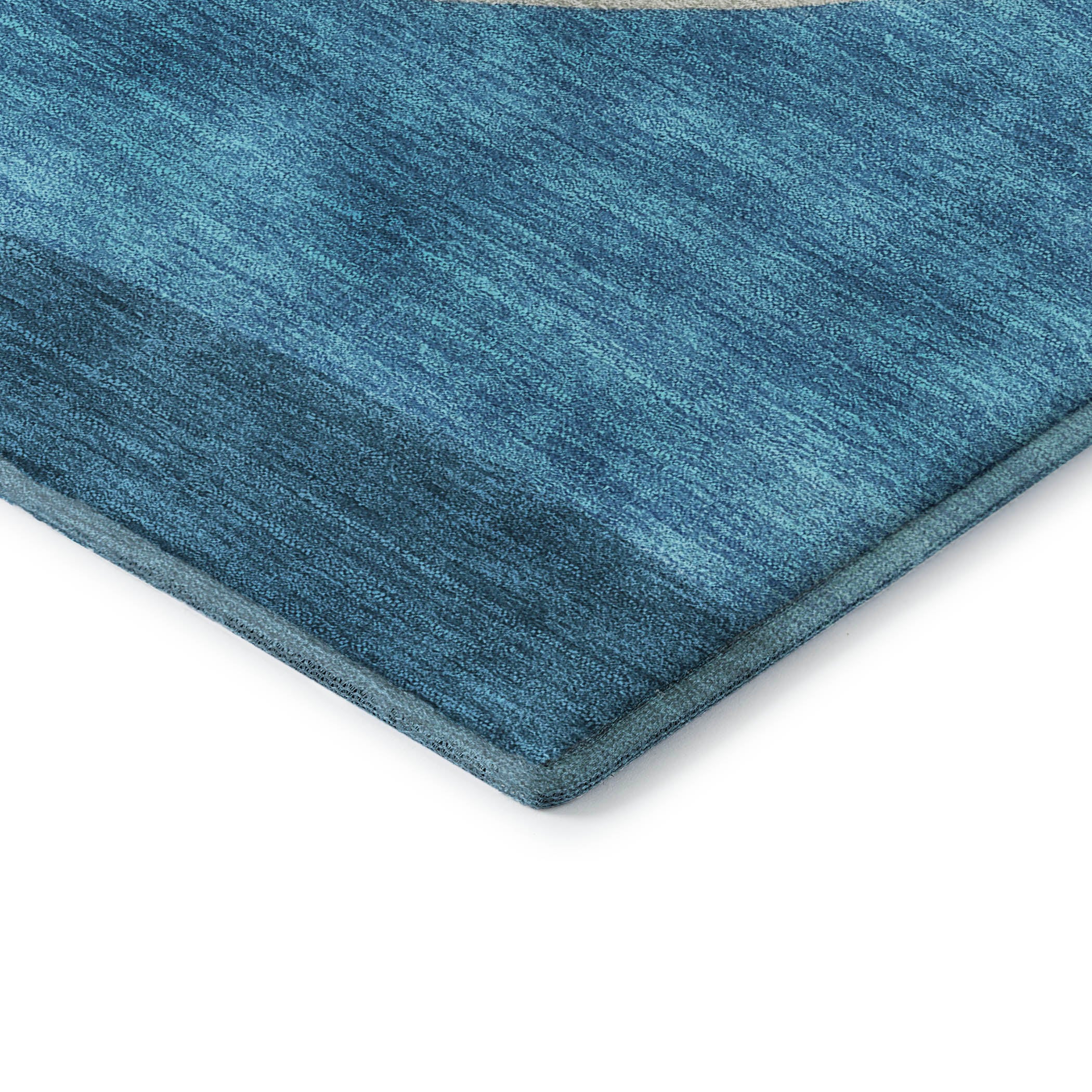 Bangkok Machine Washable Transitional Teal Rug 1'8" x 2'6" #shape_Rectangle