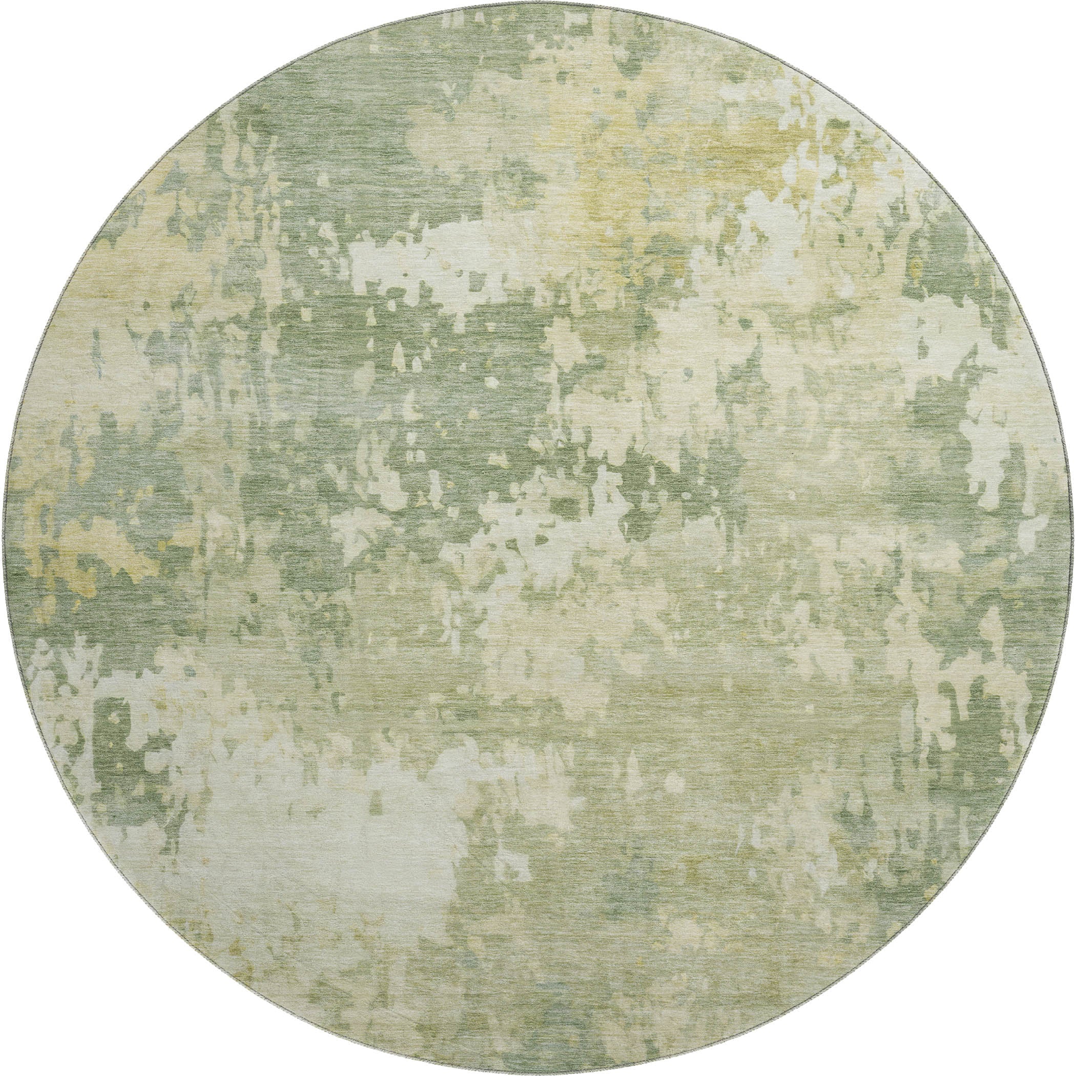 Jaipur Machine Washable Transitional Aloe Green Rug 8' x 8' #shape_Round
