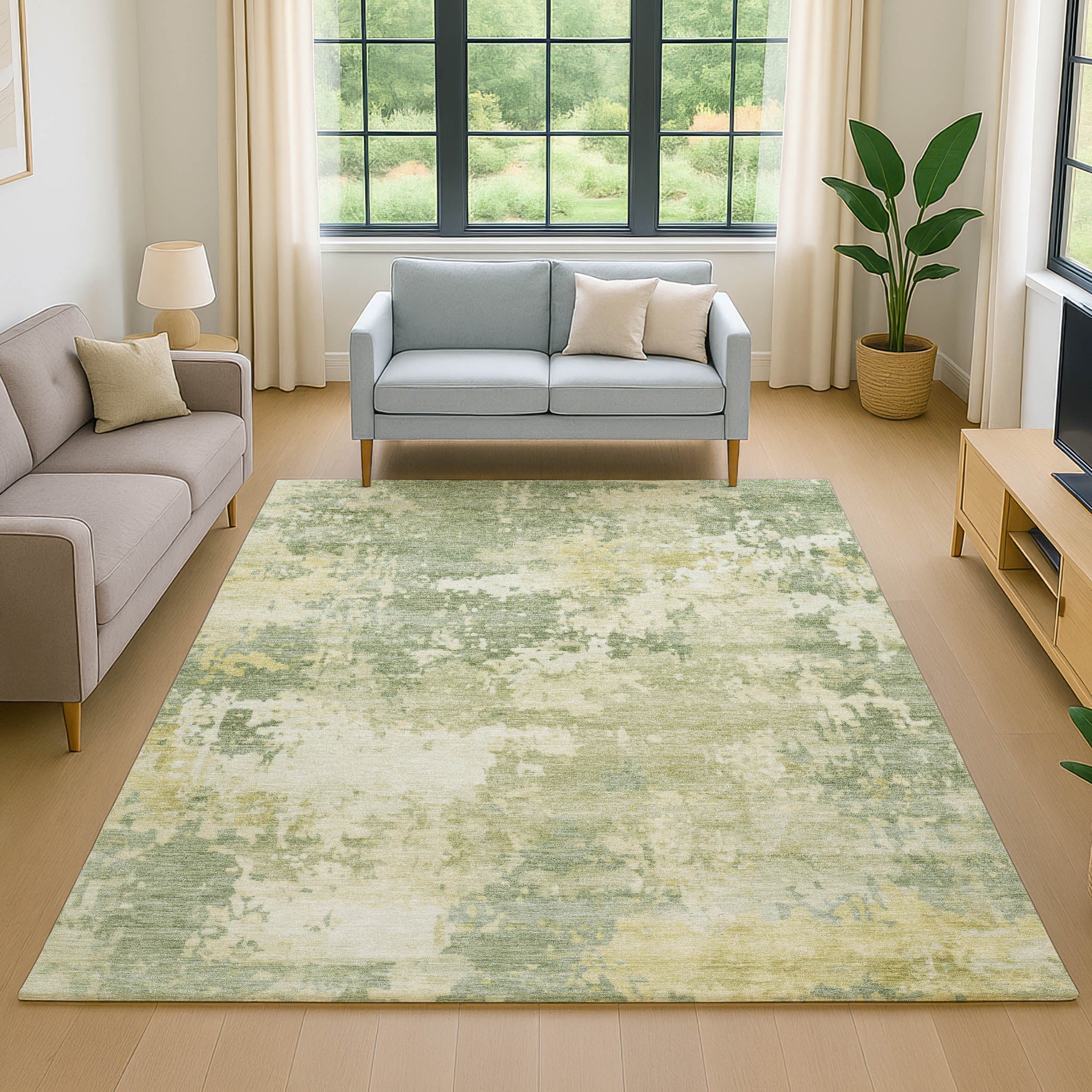 Jaipur Machine Washable Transitional Aloe Green Rug 2'6" x 3'10" #shape_Rectangle