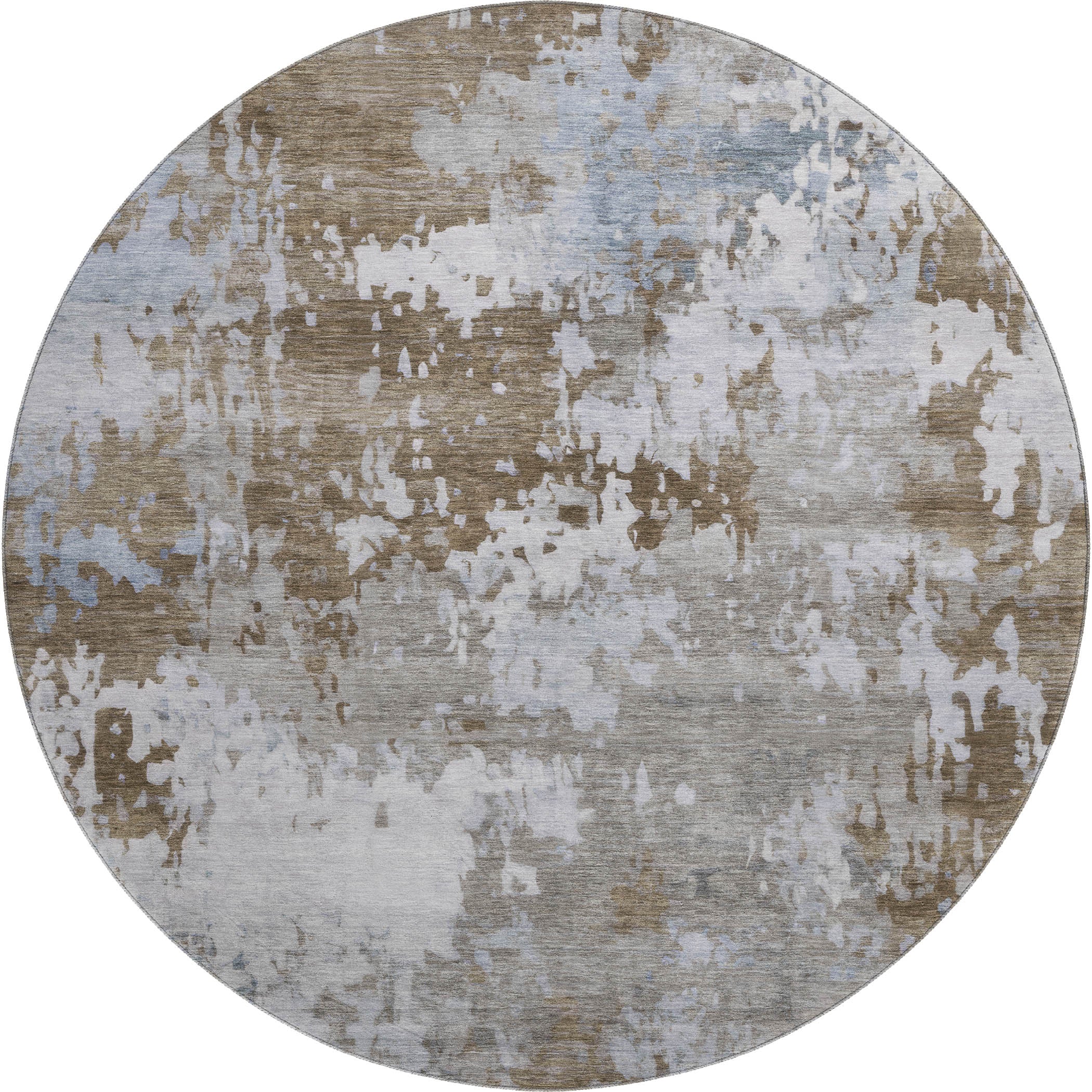 Jaipur Machine Washable Transitional Chocolate Brown Rug 8' x 8' #shape_Round