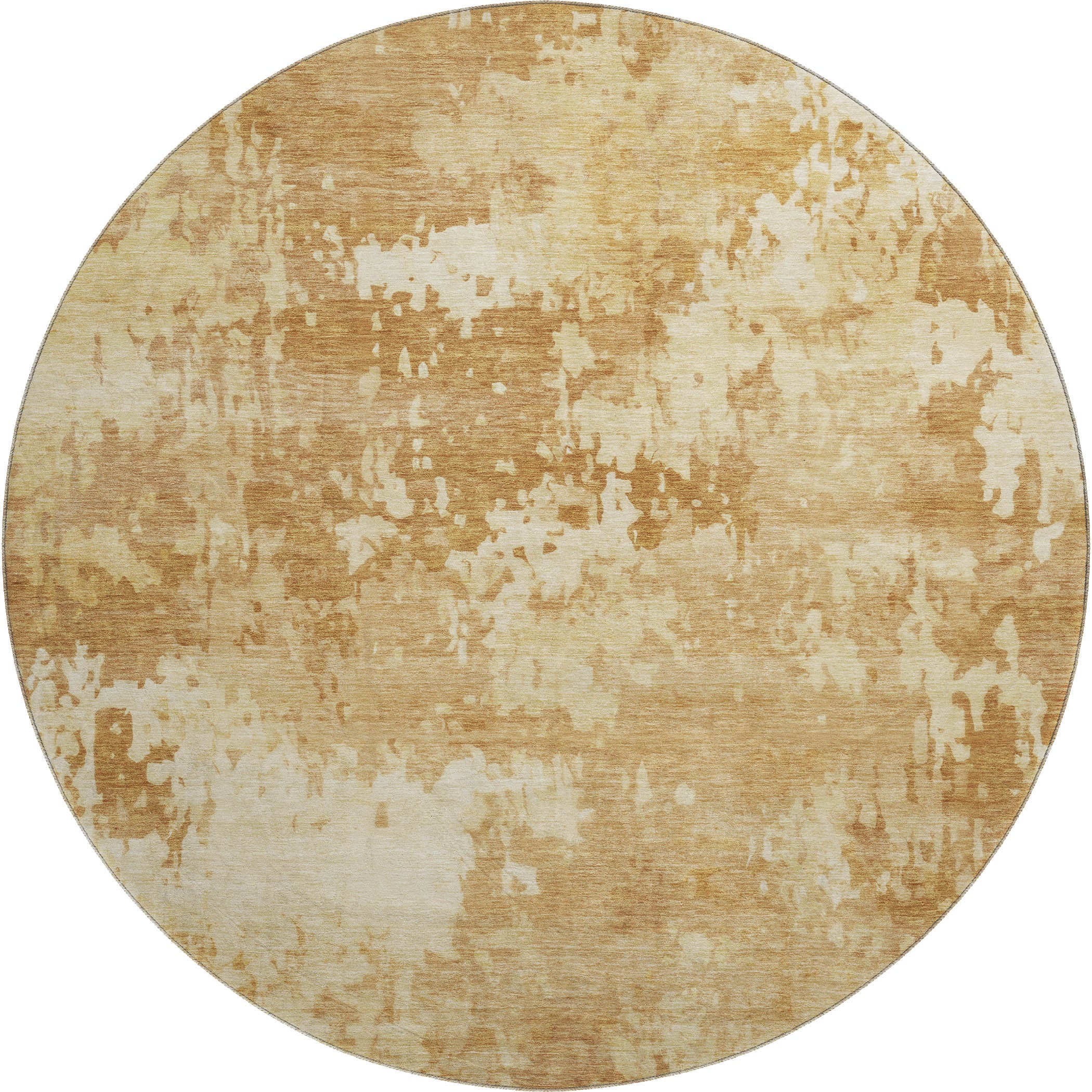 Jaipur Machine Washable Transitional Copper Orange Rug 8' x 8' #shape_Round