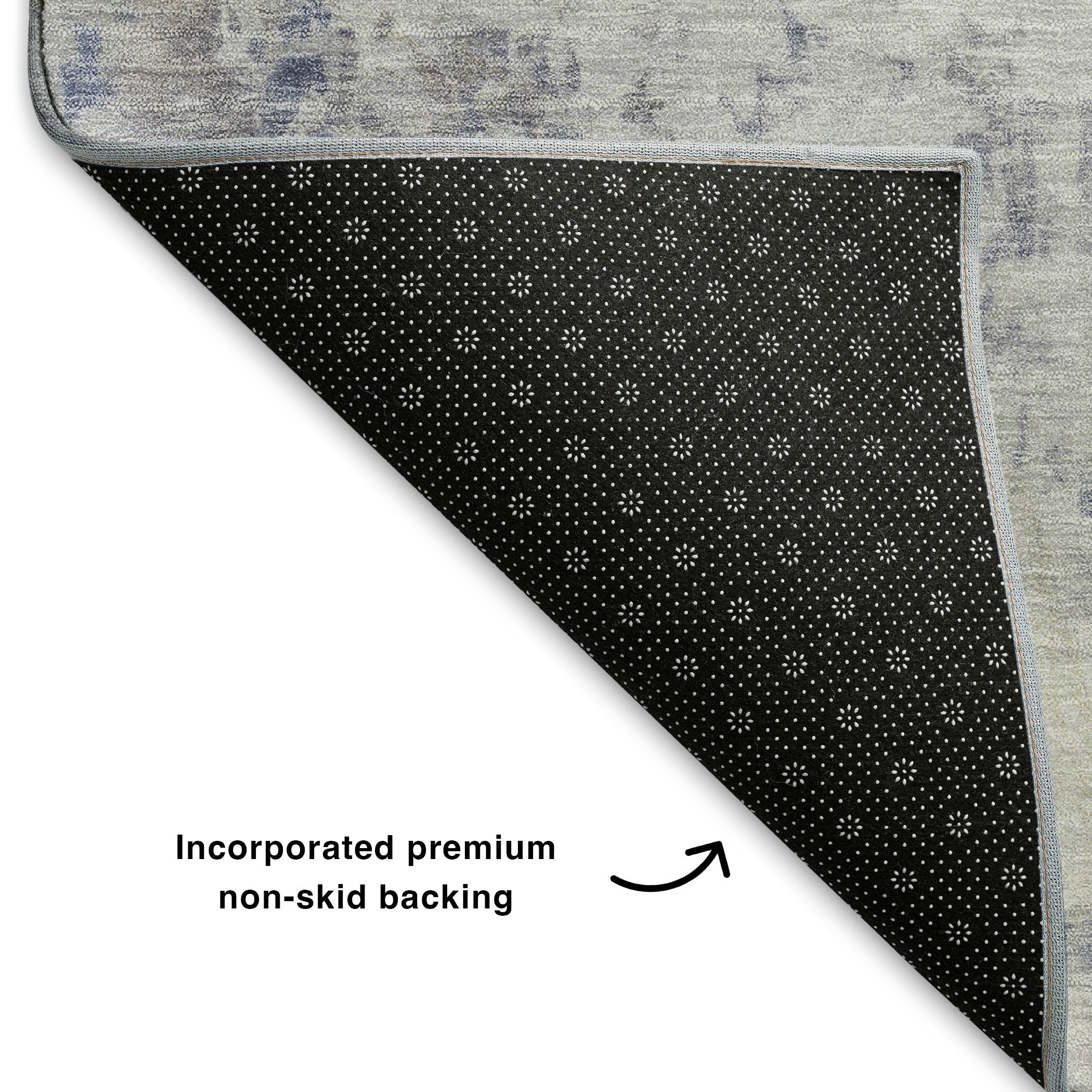 Jaipur Machine Washable Transitional Denim Blue Rug 1'8" x 2'6" #shape_Rectangle