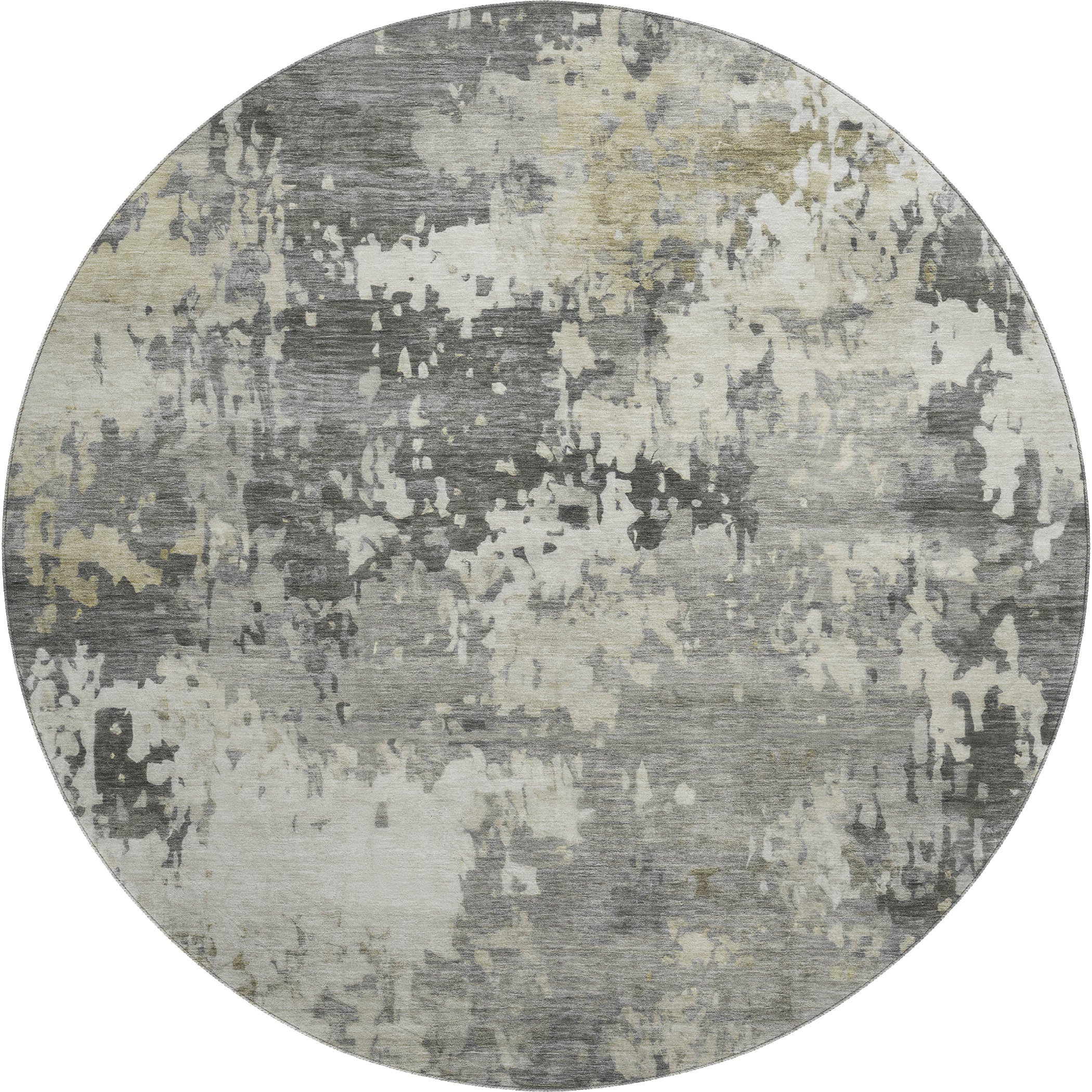 Jaipur Machine Washable Transitional Pewter Gray Rug 8' x 8' #shape_Round